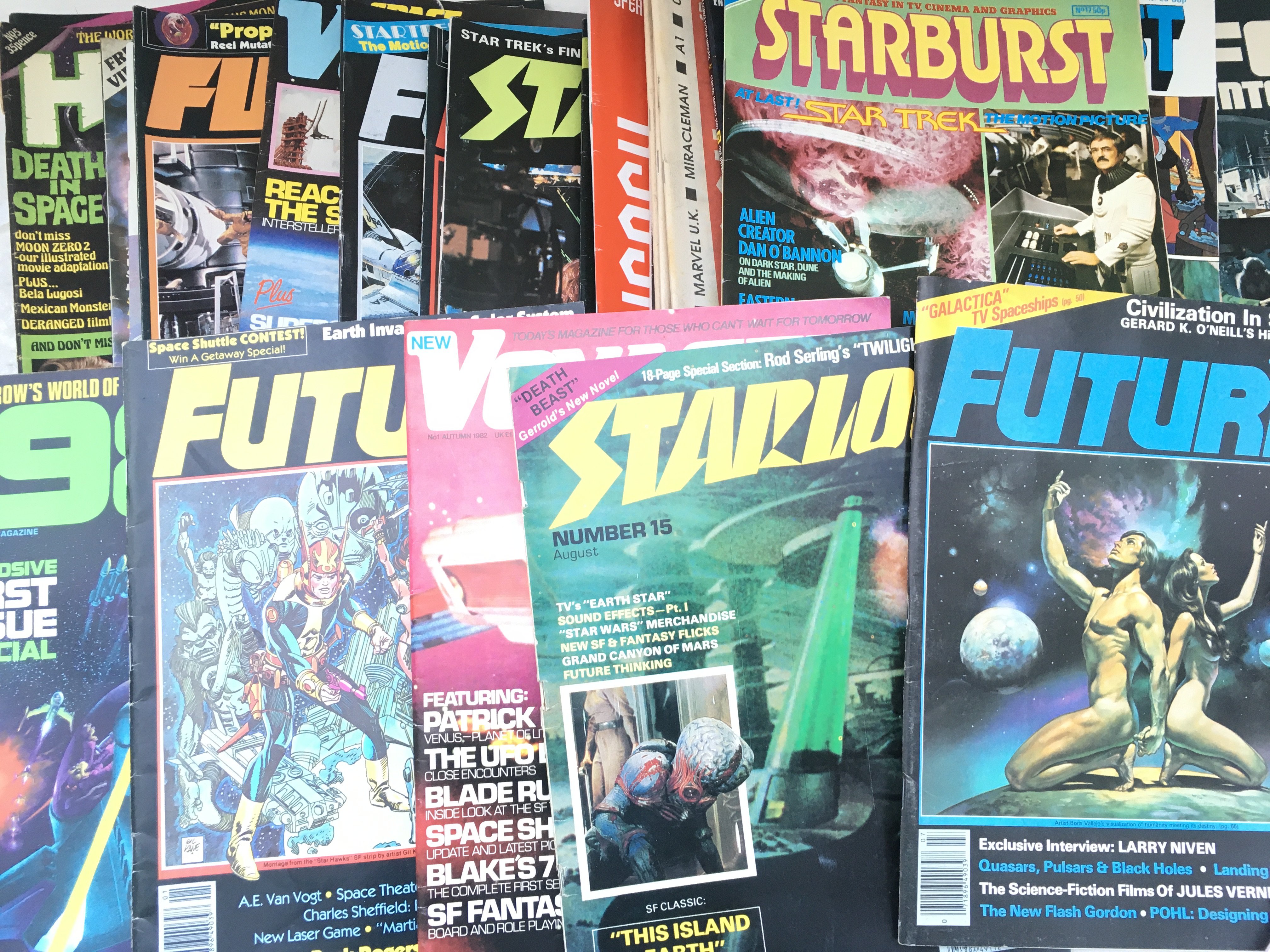 A Box Containing Various SI-Fi Comics And Magazines. No Reserve.