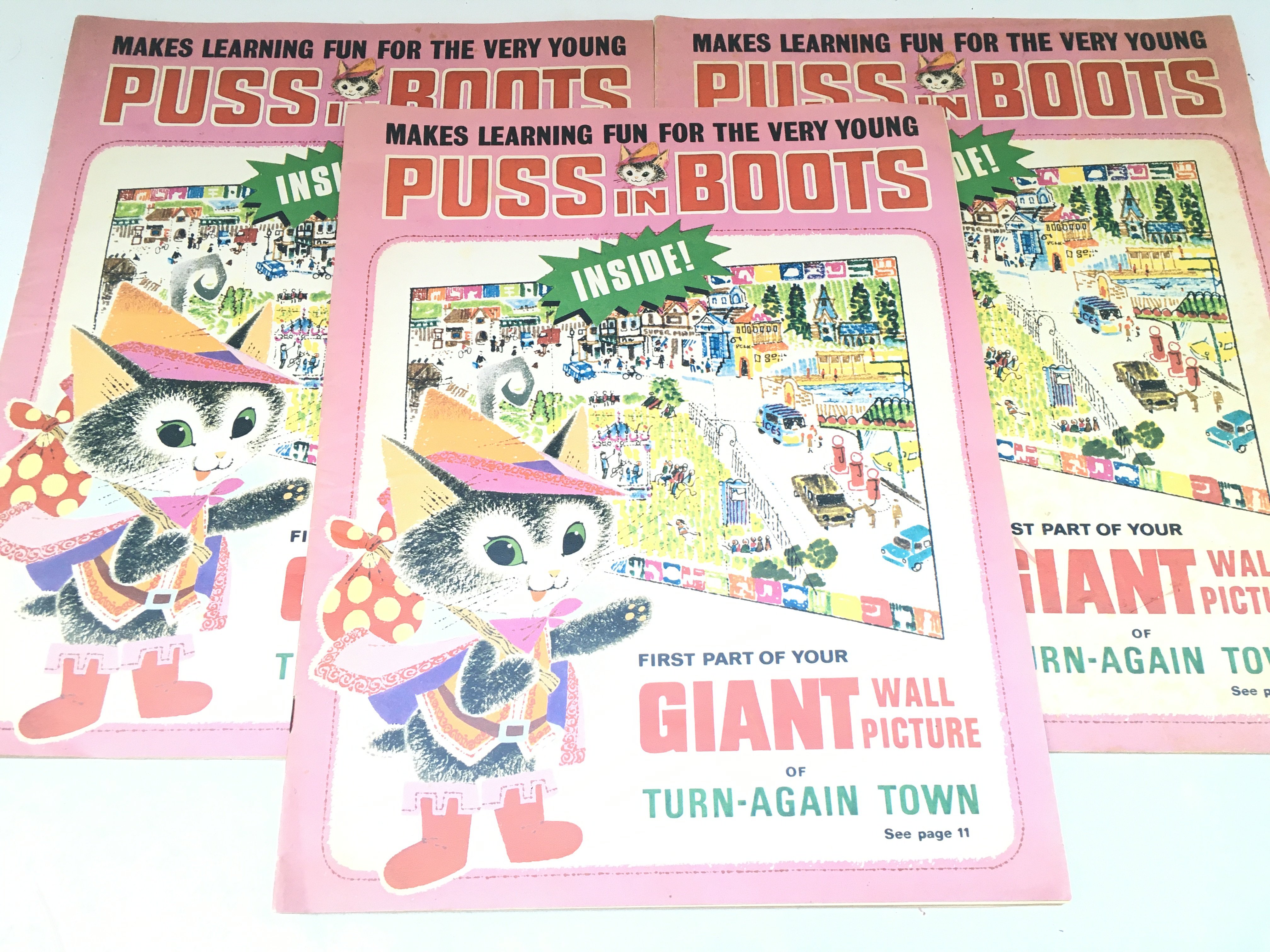 3 Unpublished Puss In Boots Comics #1 From 1969. With 2 Of The Published Versions (1970). No Reserve.