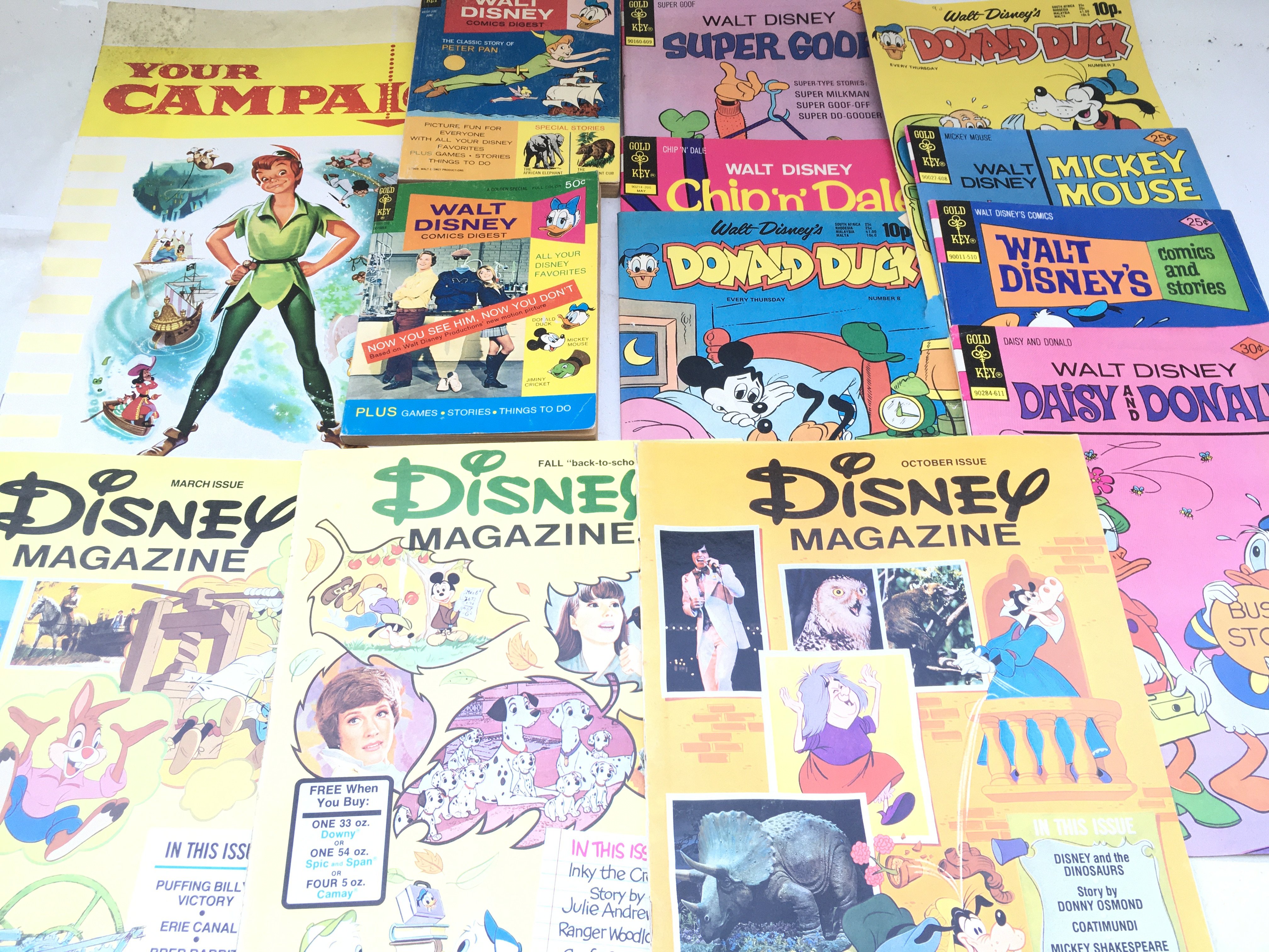 A Collection of Various Disney Comics And Magazines. No Reserve.