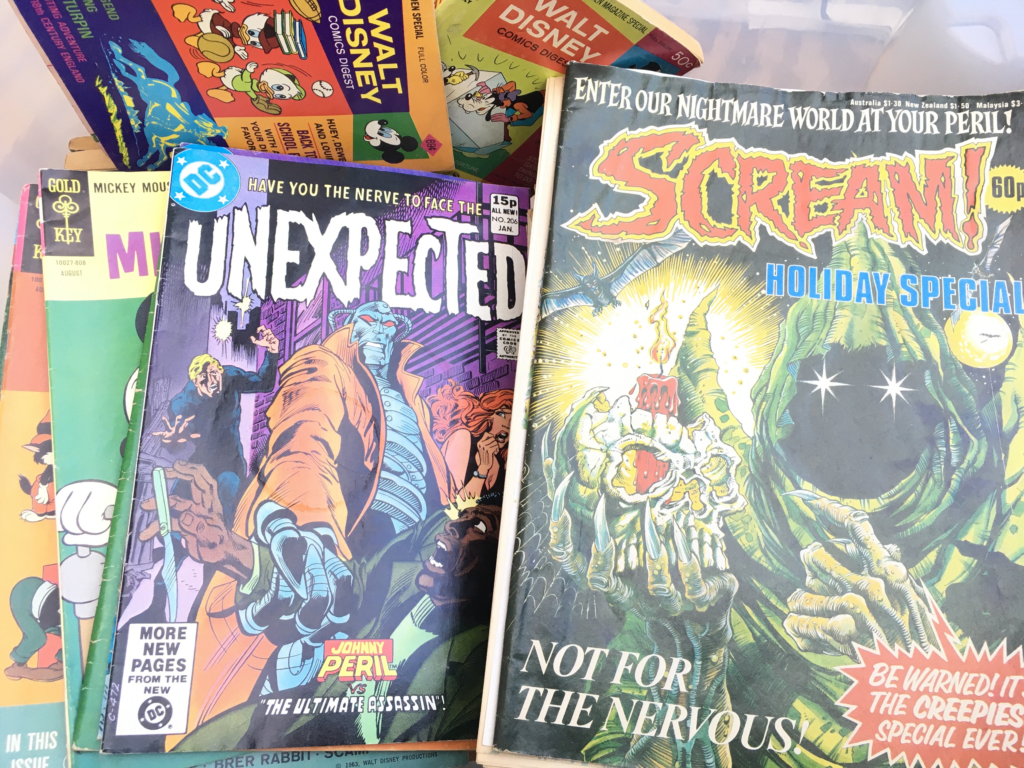 A Box Containing Various Comics including Disney. No Reserve.