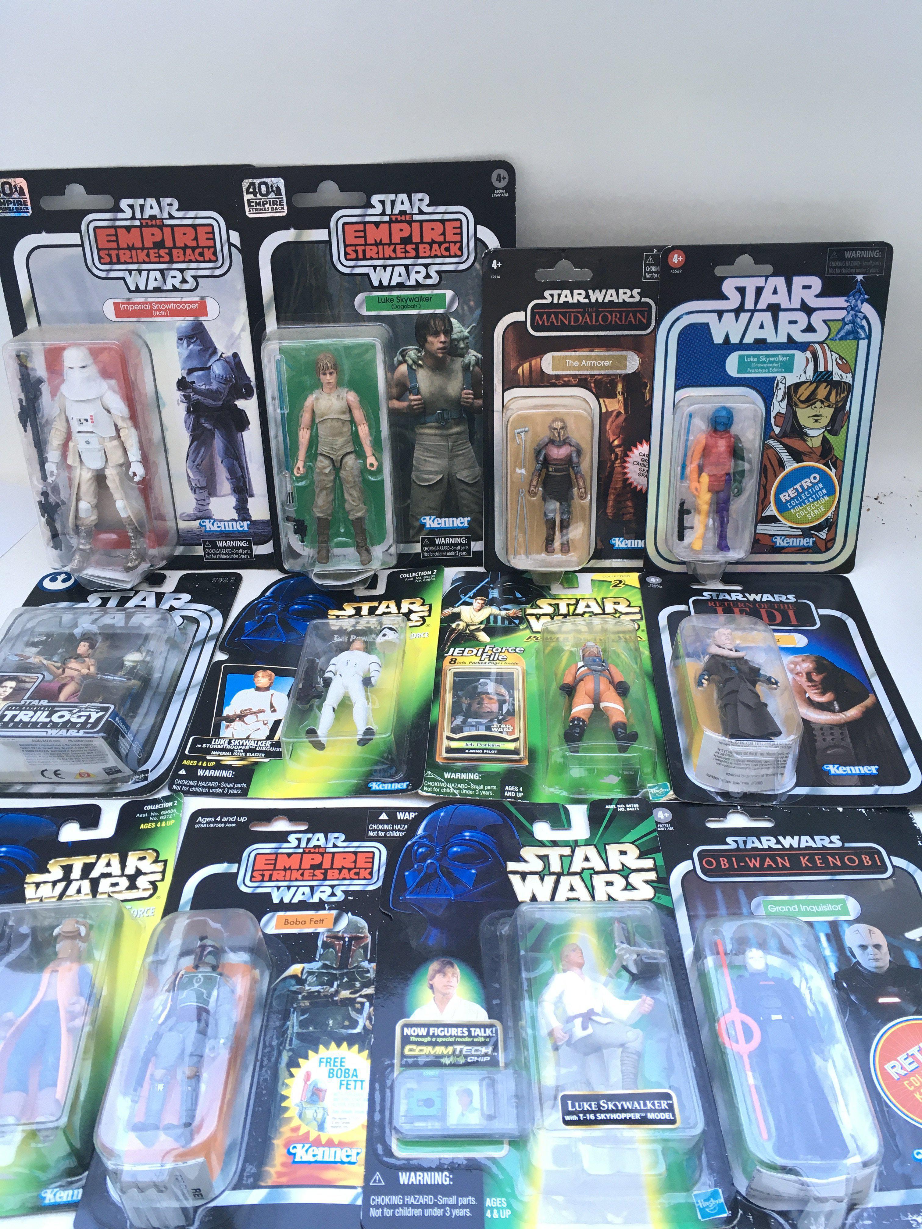A Box Containing Modern Carded Star Wars Figures. Including Power Of The Force. Etc. No Reserve.