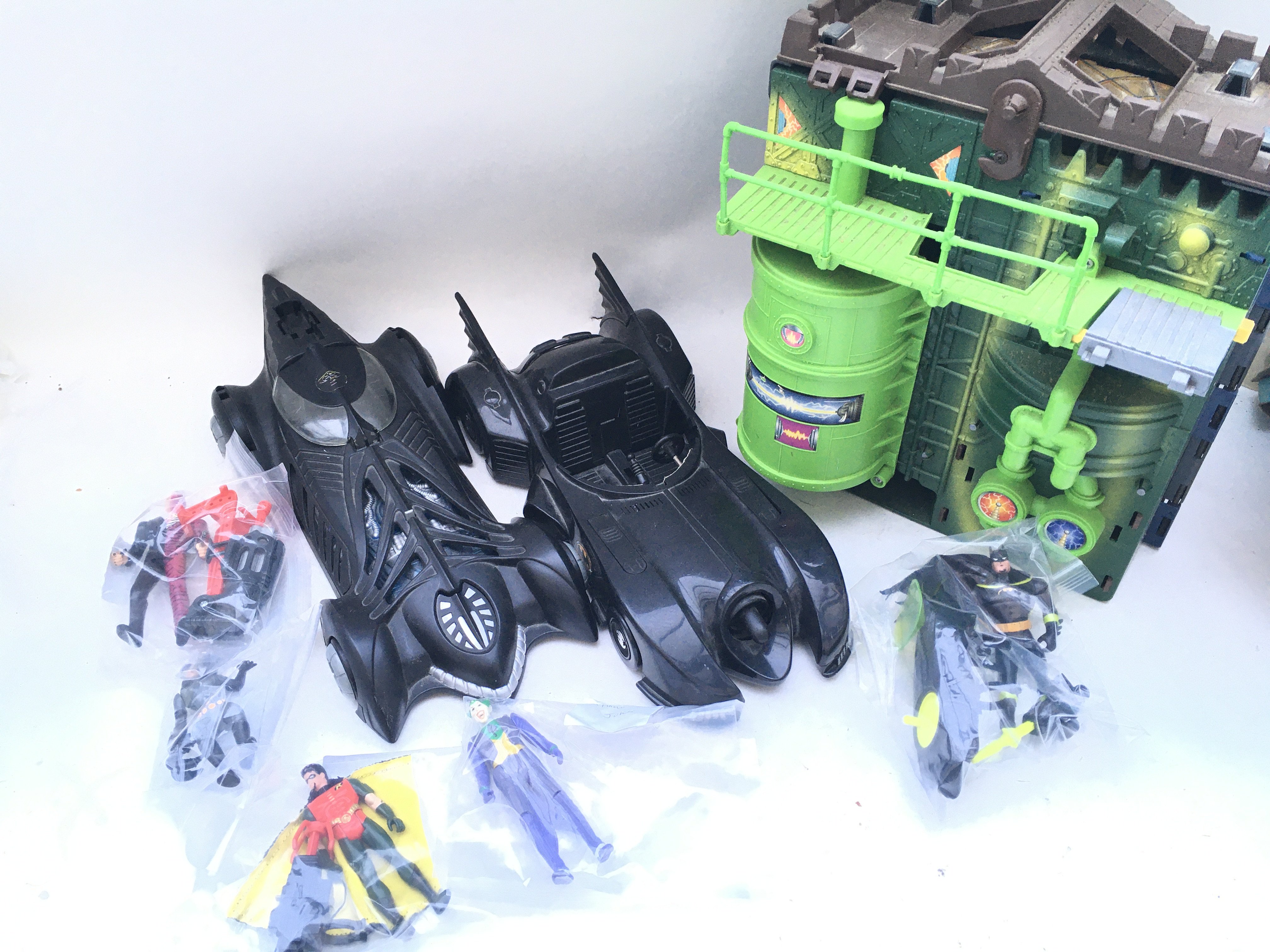 A Collection Of Kenner Batman Figures and Playsets.