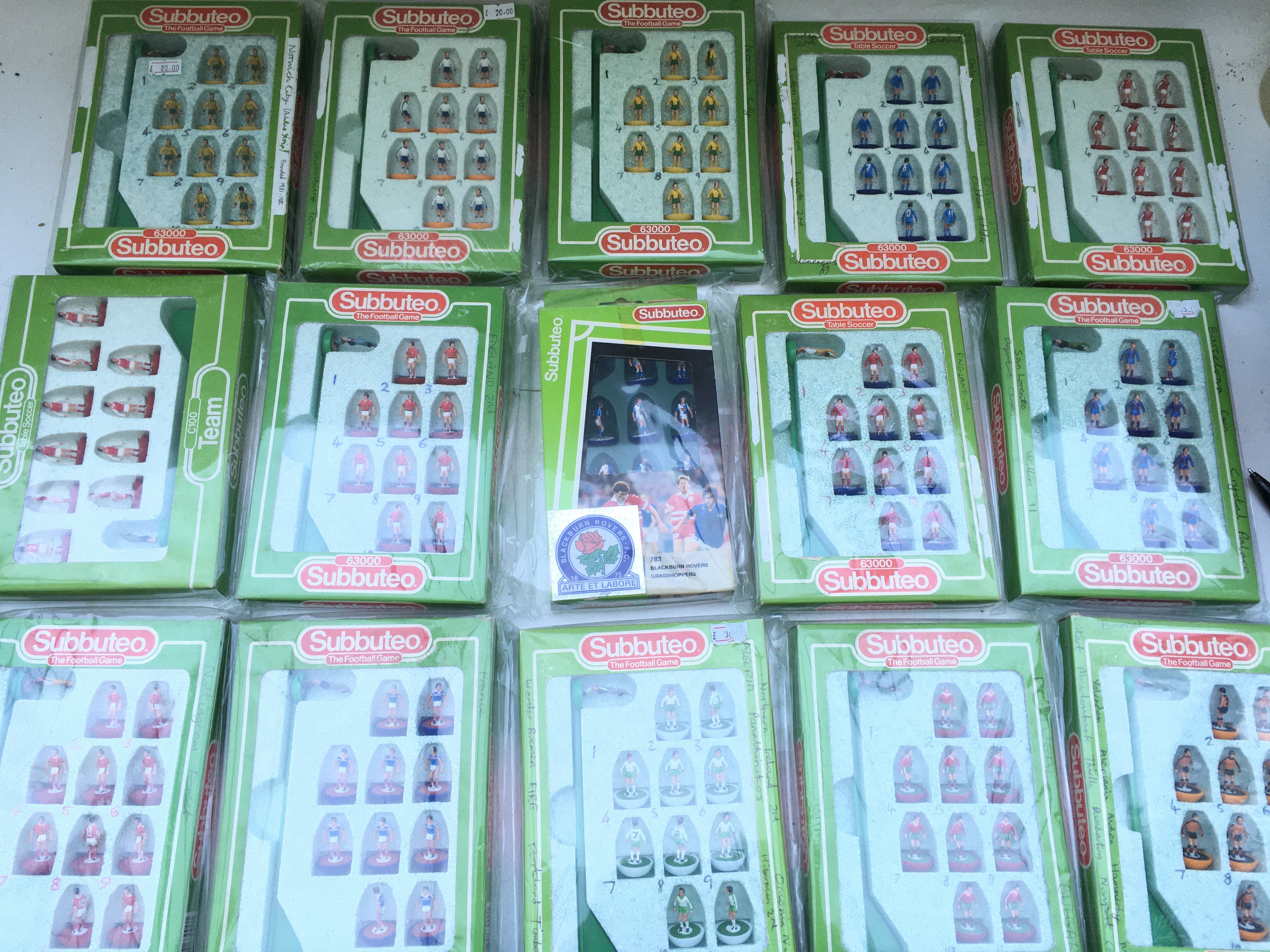 A Collection of 22 Boxed Subbuteo Teams.