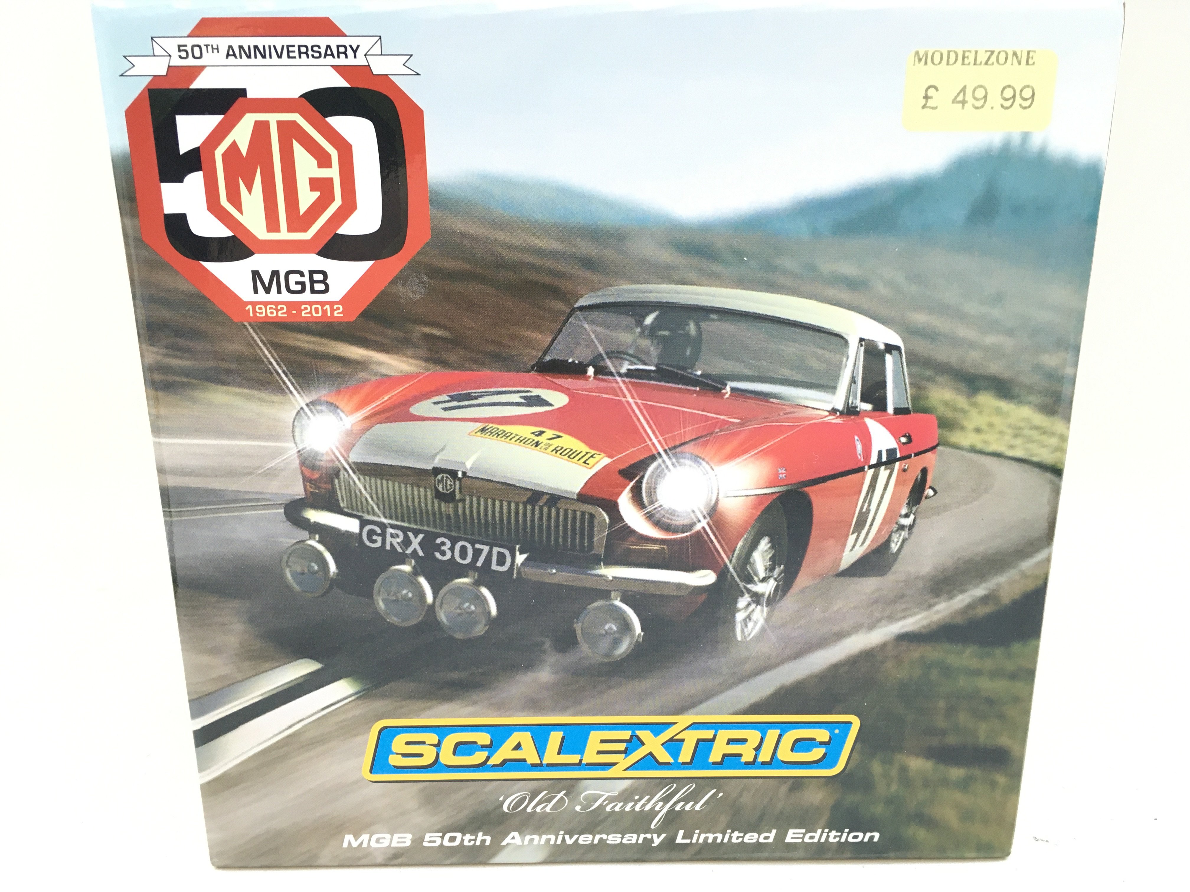 A Boxed Scalextric MGB 50Th Anniversary Limited Edition.