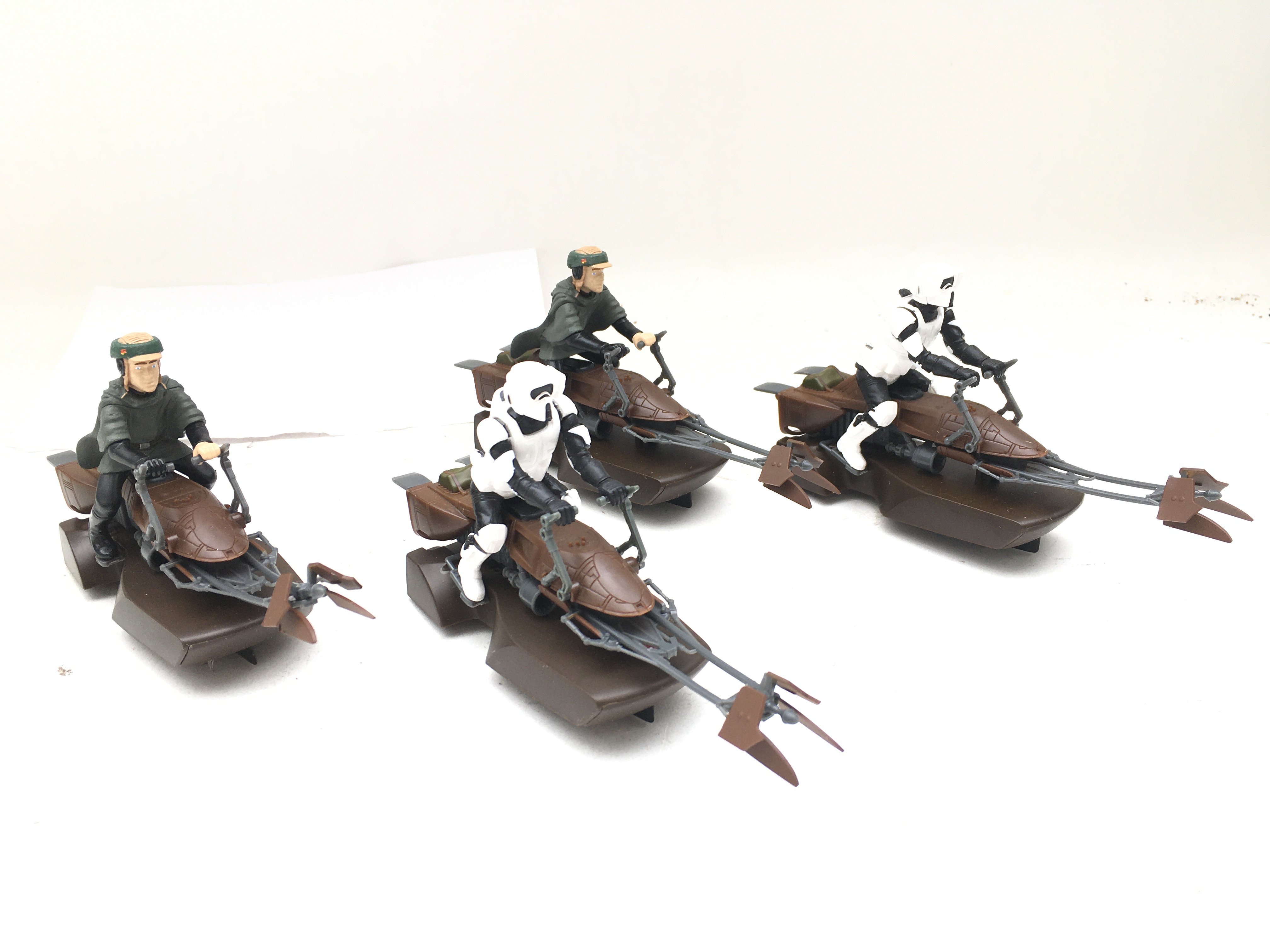 4 X Scalextric Star Wars Speeder Bikes.