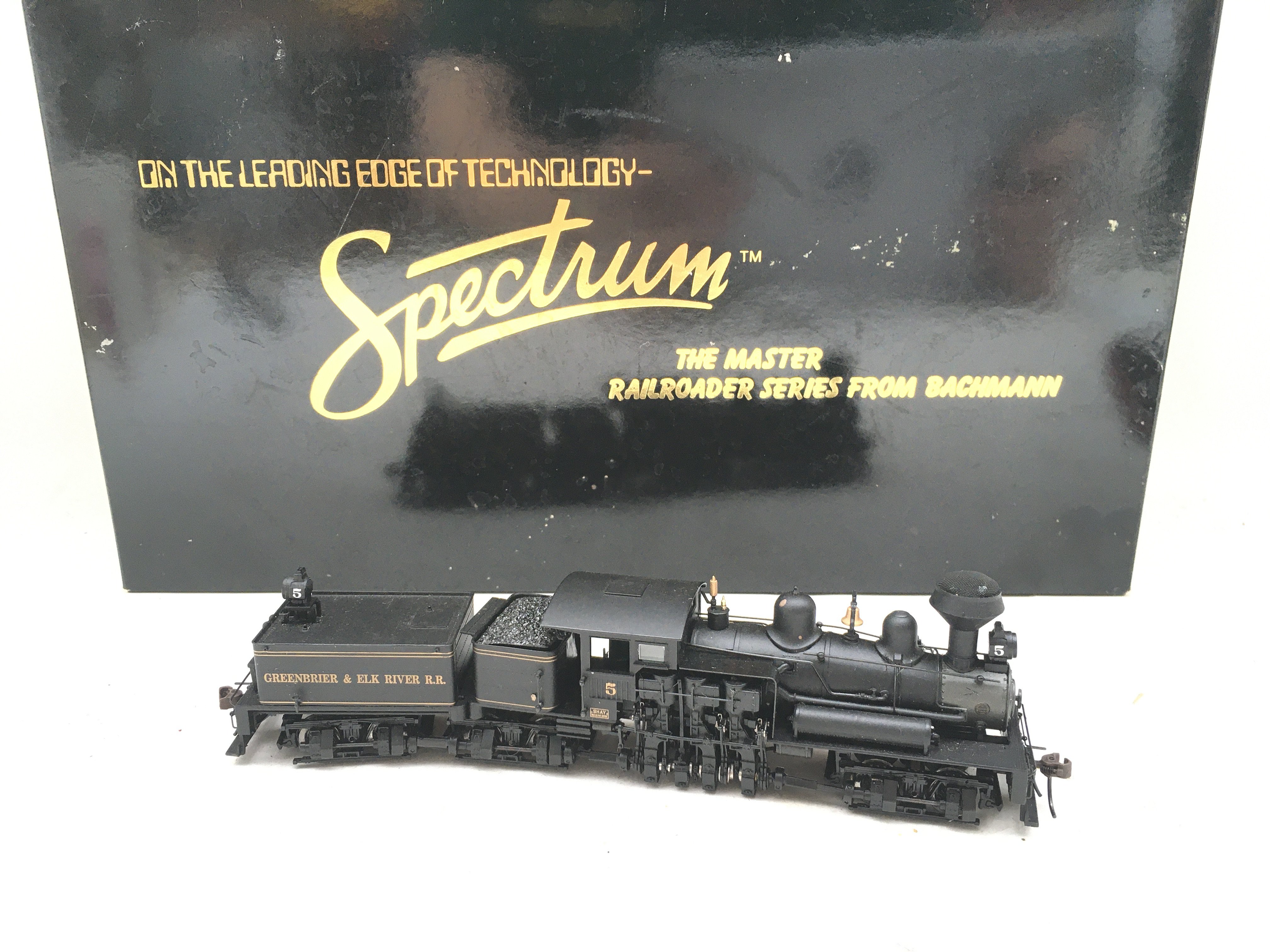 A Boxed Bachmann Spectrum H0 Scale 80-Ton Three Truck Shay. No Reserve.