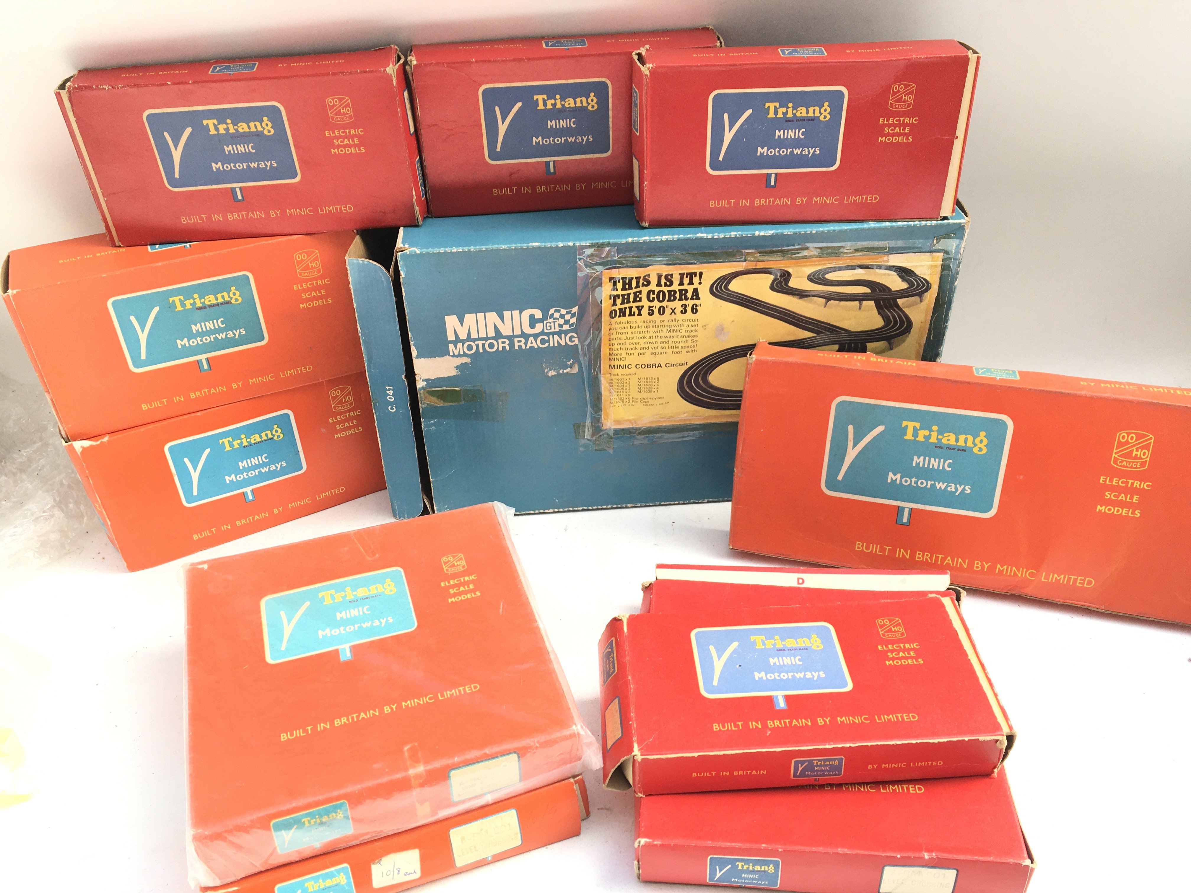 A Collection of Boxed Tri-Ang Minic Track. No Reserve.