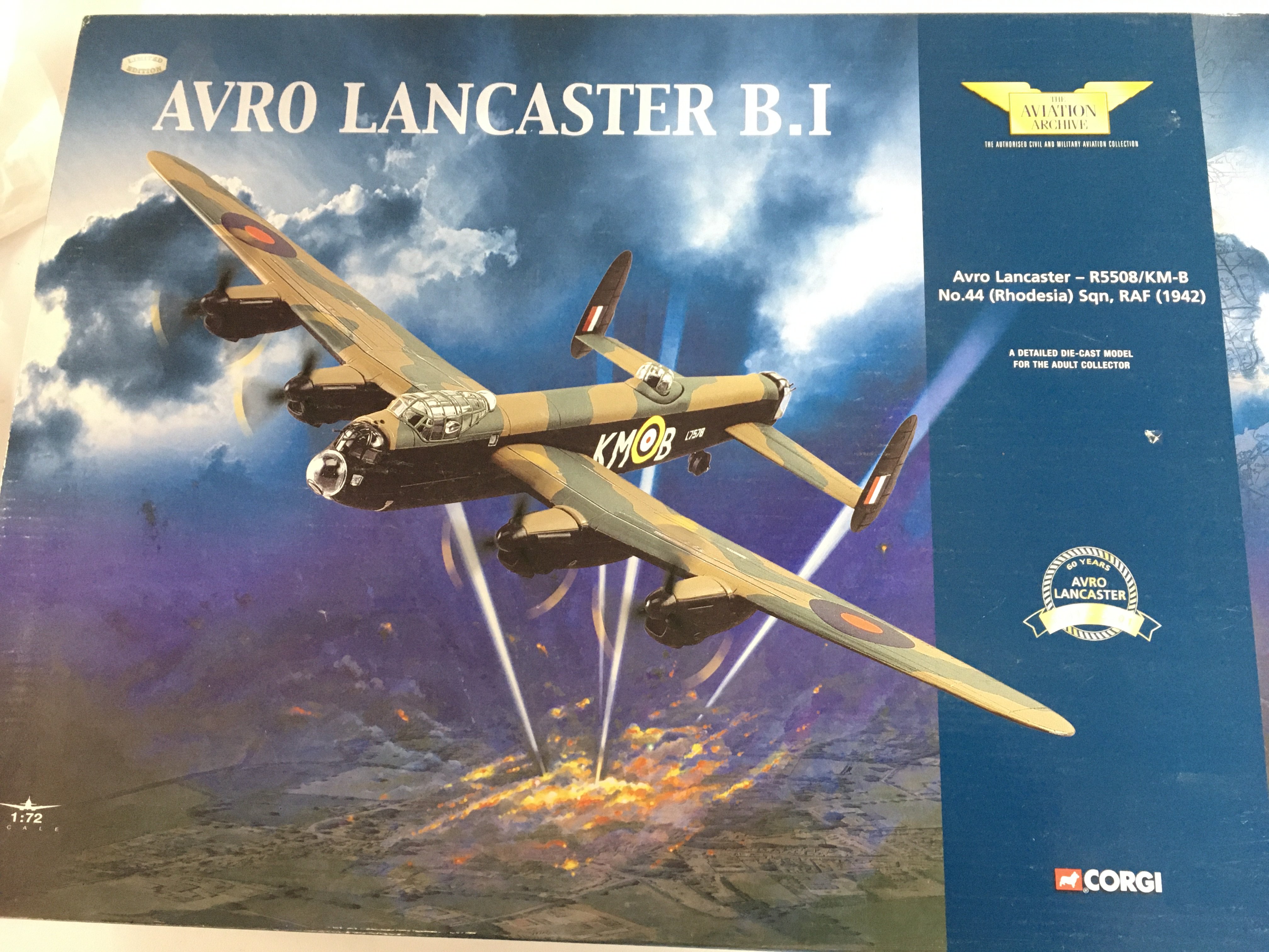 A Boxed Corgi Aviation Archive Avro Lancaster 1/72 Scale #AA32603. No Reserve.