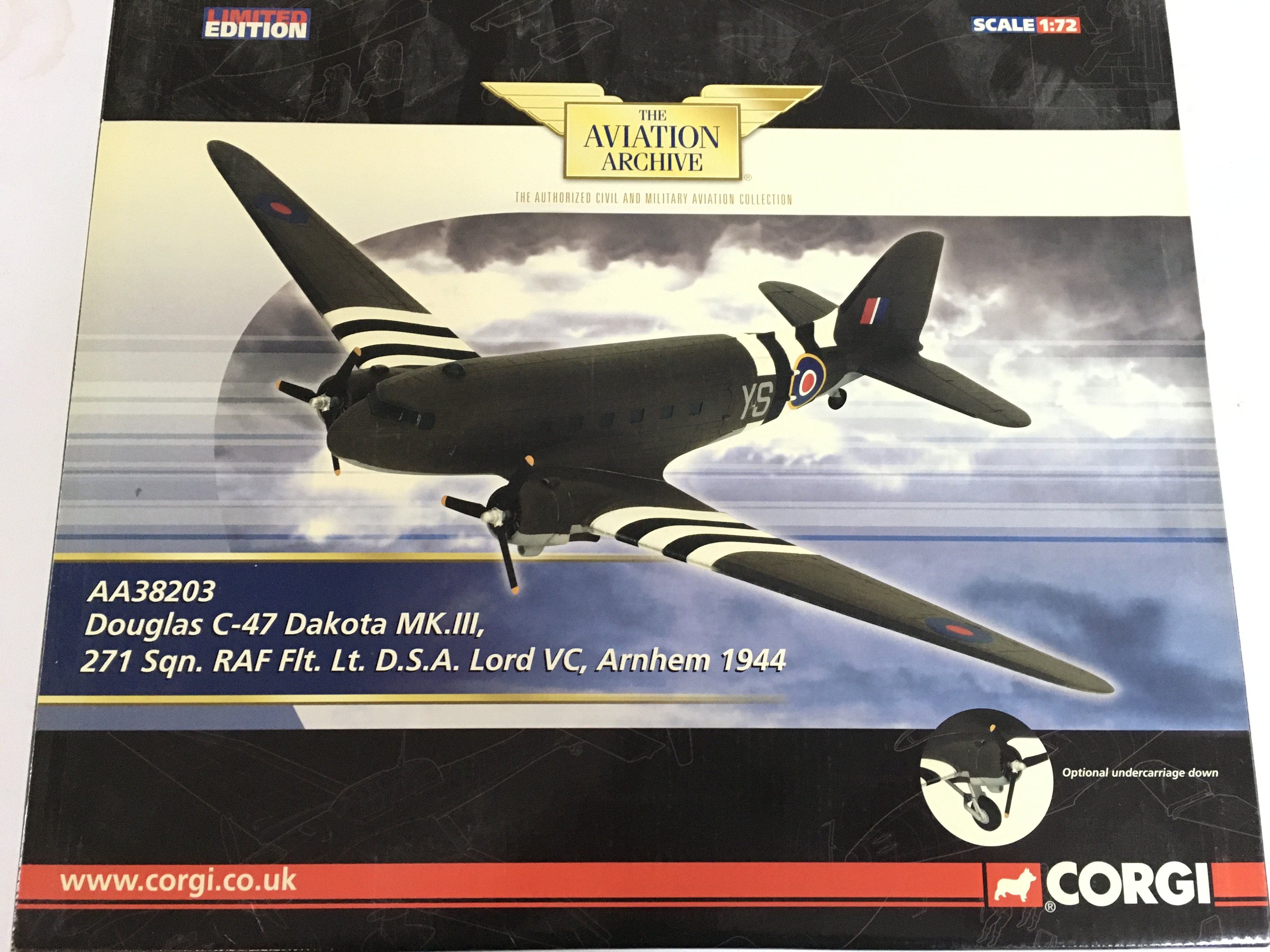 A Boxed Corgi Aviation Archive Douglas C-47 Dakota MK.III. #AA38203 1/72 Scale. No Reserve.