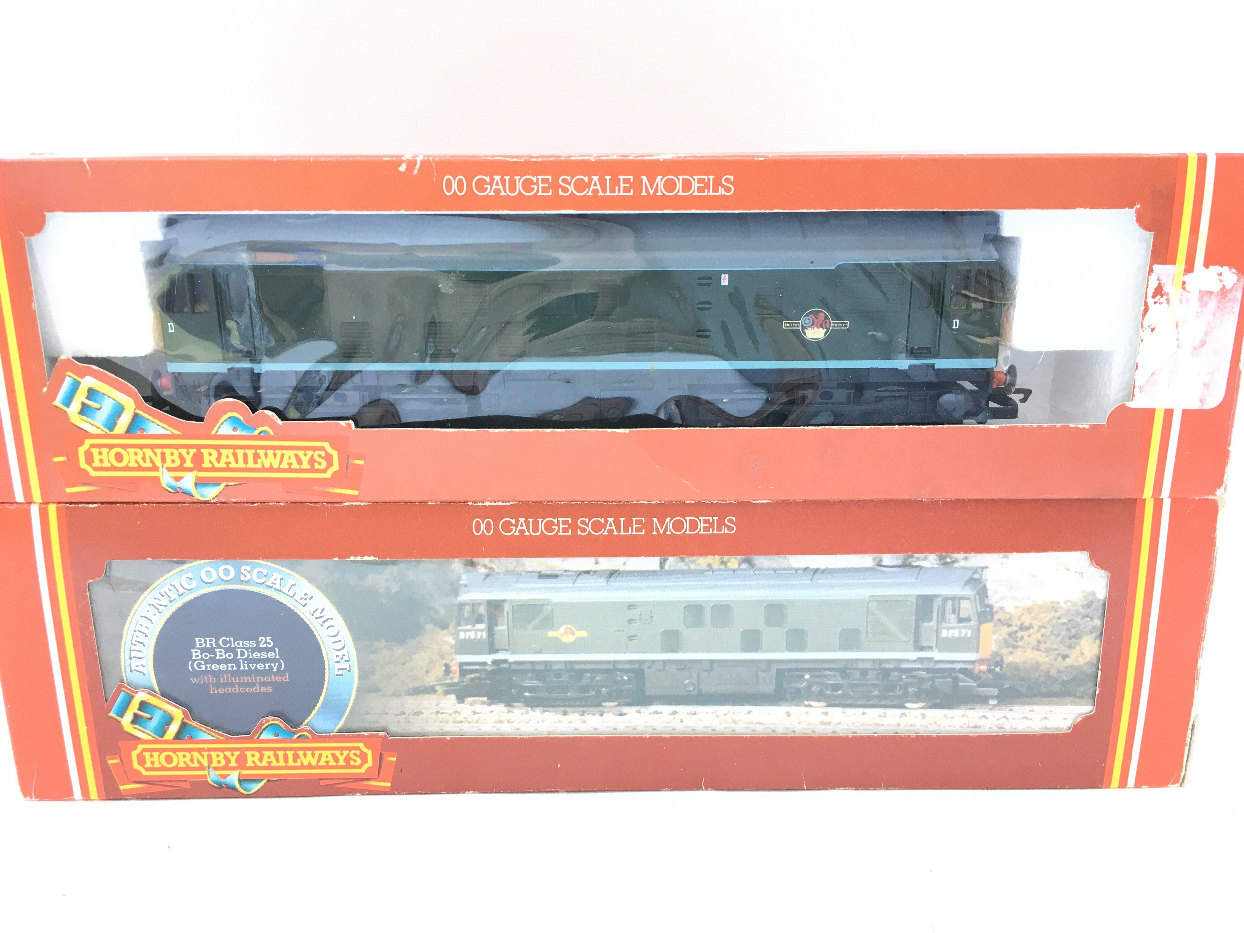 2 X Boxed Hornby 00 Gauge Locomotives. 2 X Bo-Bo Diesels Class 25. No Reserve.