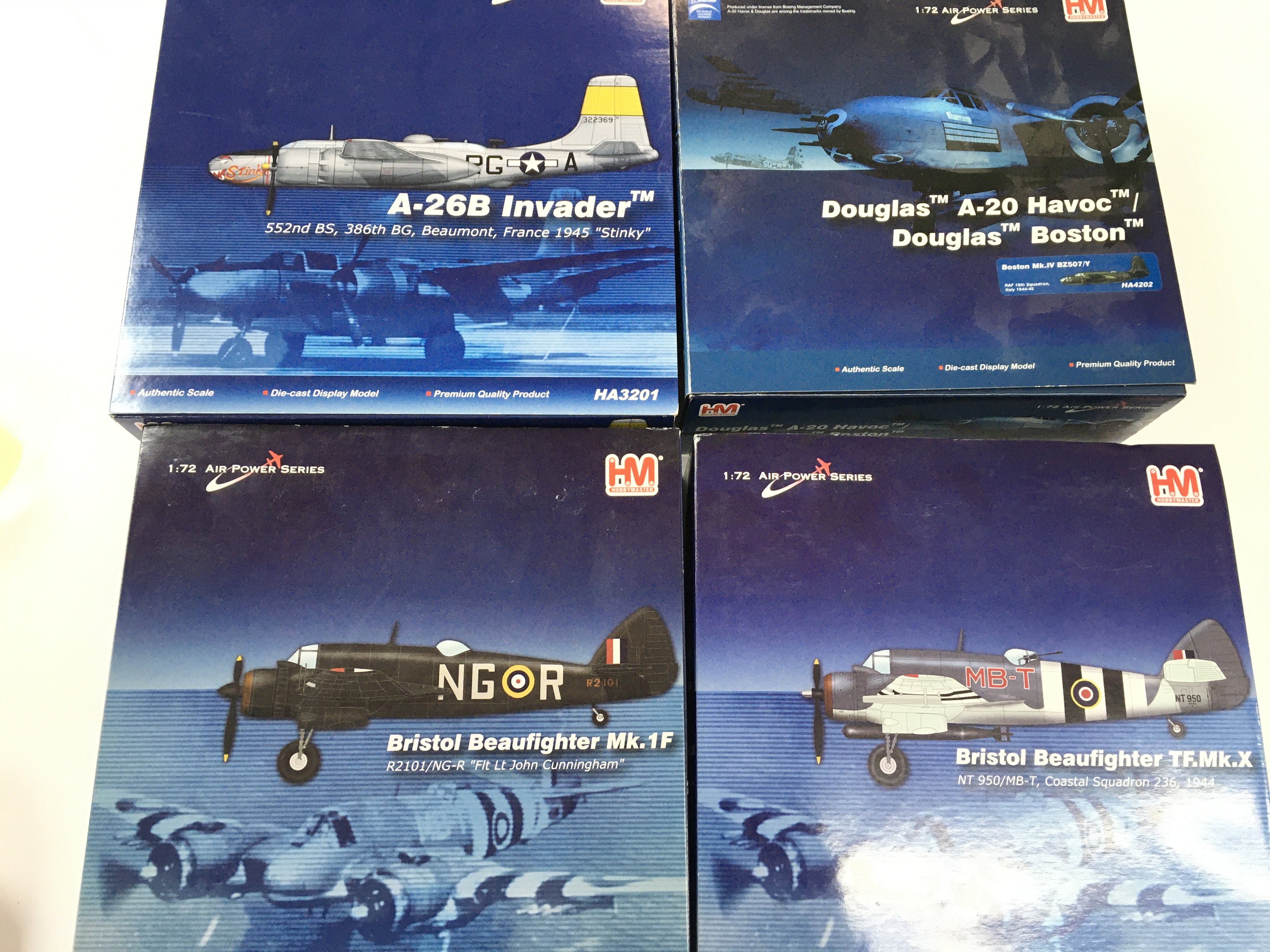 4 X Boxed Hobbymasters Diecast Aircraft. All 1/72 Scale. No Reserve.(4).