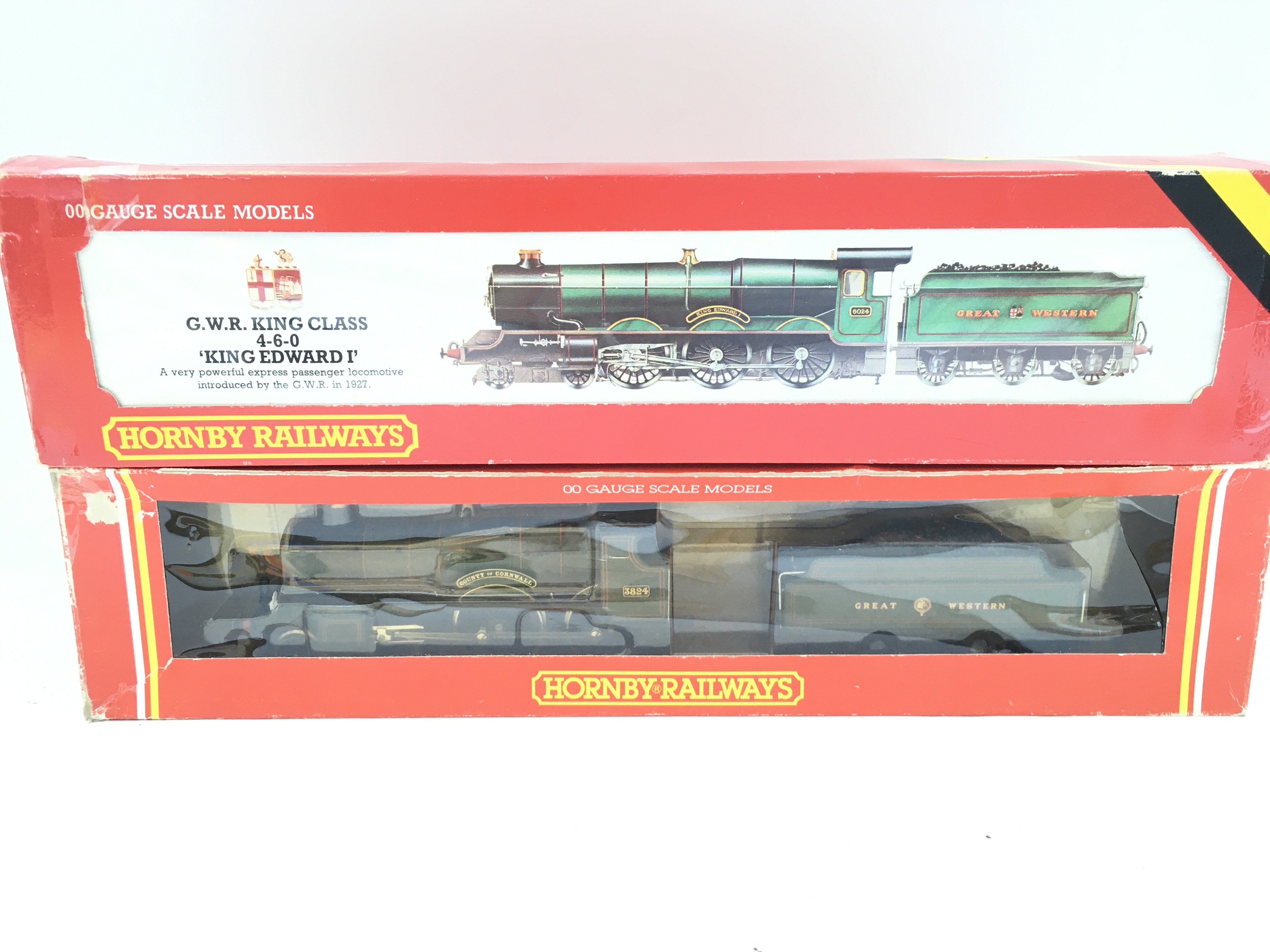 2 X Boxed Hornby 00 Gauge Locomotives. A 4-4-0 Loco County Of Cornwall And G.W.R 4-6-0 King Edward I. No Reserve.