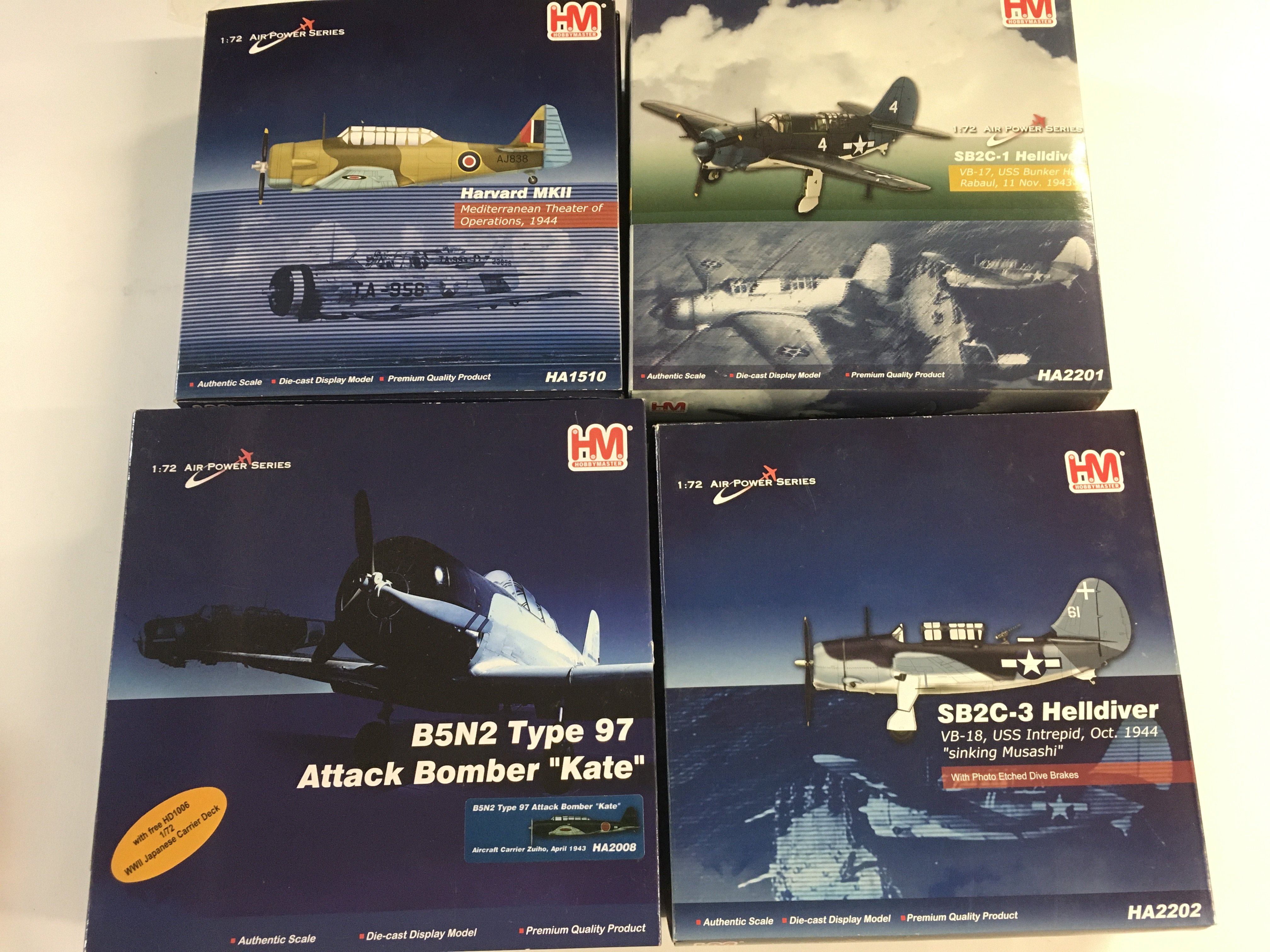 4 X Boxed Hobbymasters Diecast Aircraft. All 1/72 Scale. No Reserve. (4).