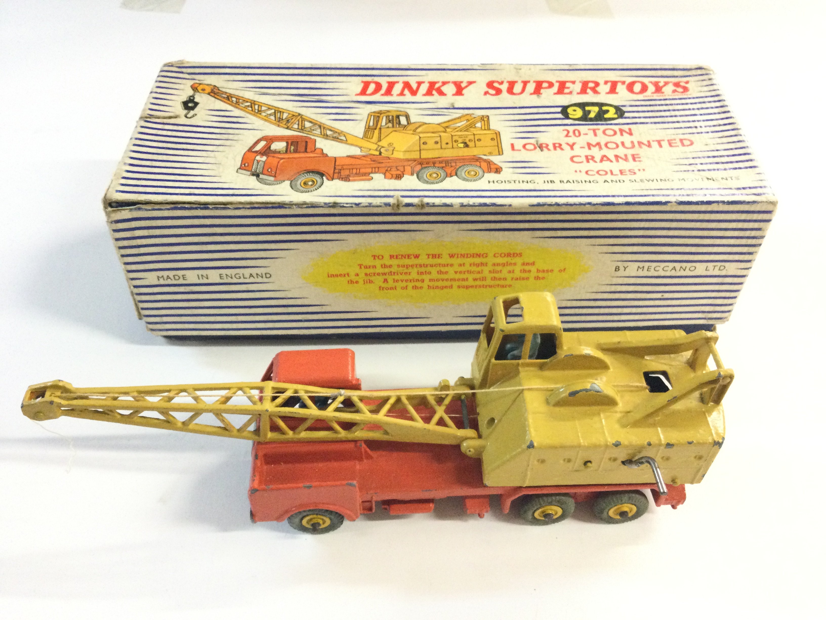 A Boxed Dinky Supertoys 20-Ton Lorry-Mounted Crane Coles. #972. A/F.