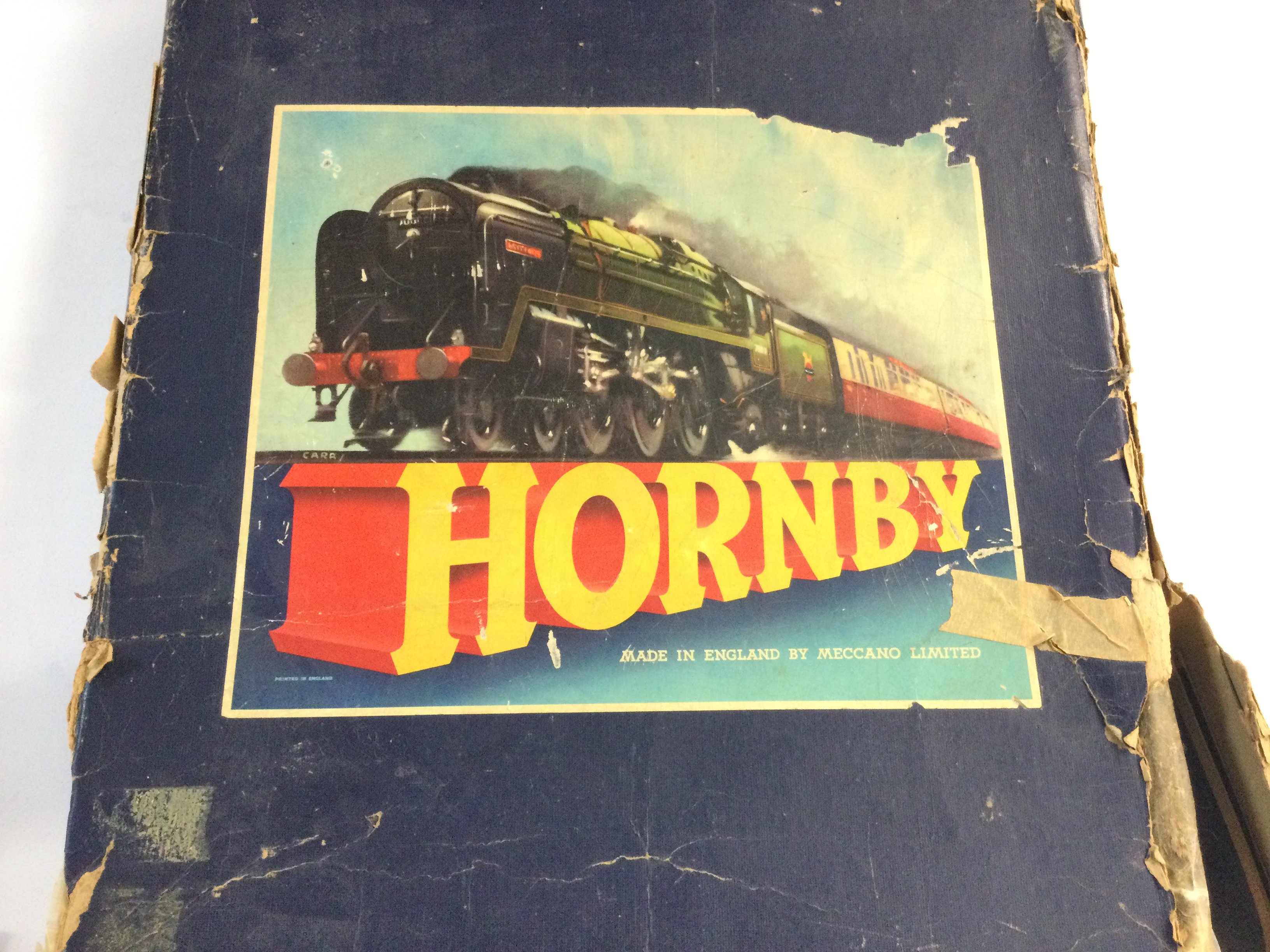 A Boxed Hornby 0 Gauge Goods Set #50. Box Is Worn.