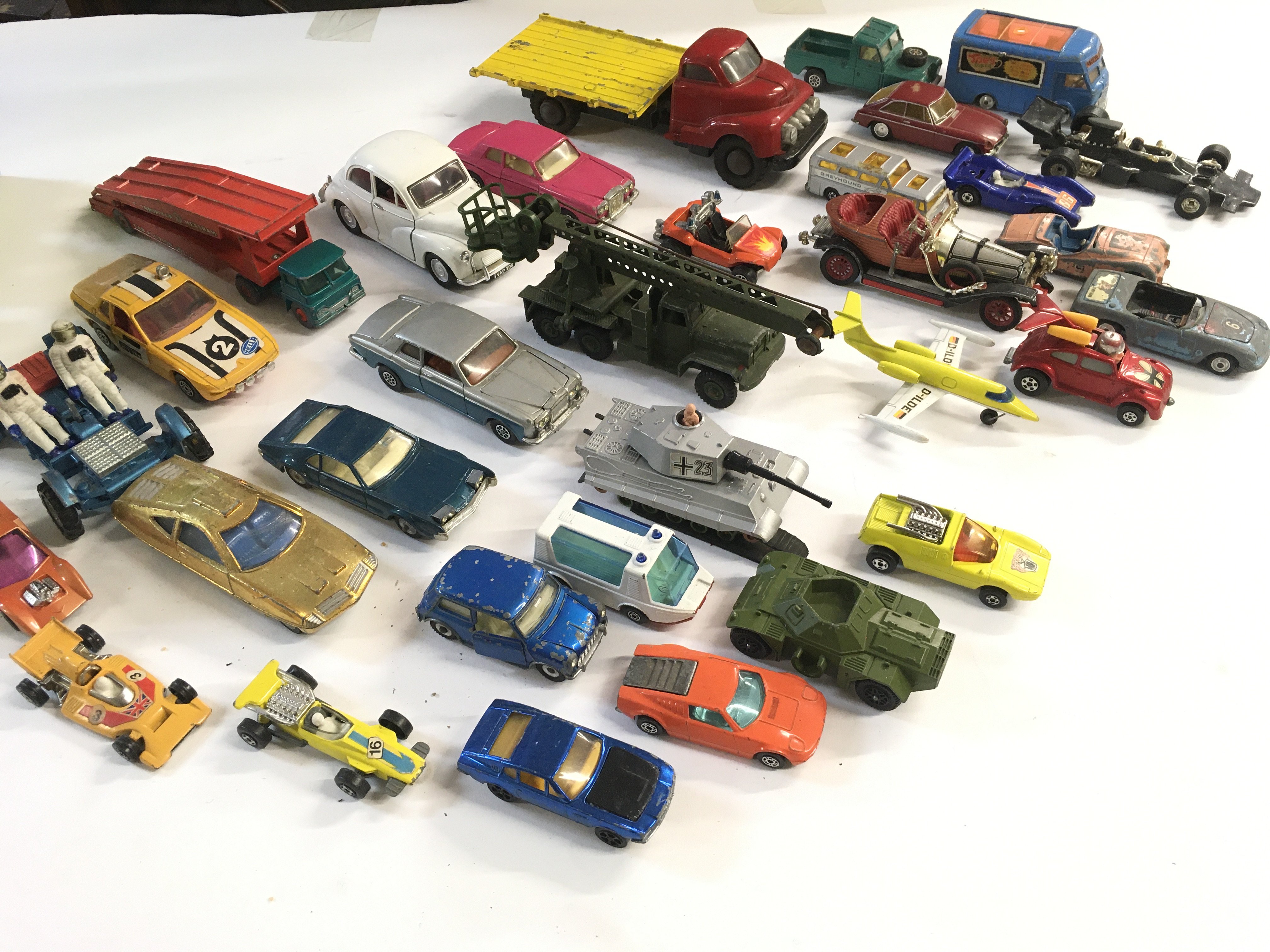 A Collection of Playworn Diecast Including Matchbox. Corgi And Dinky.