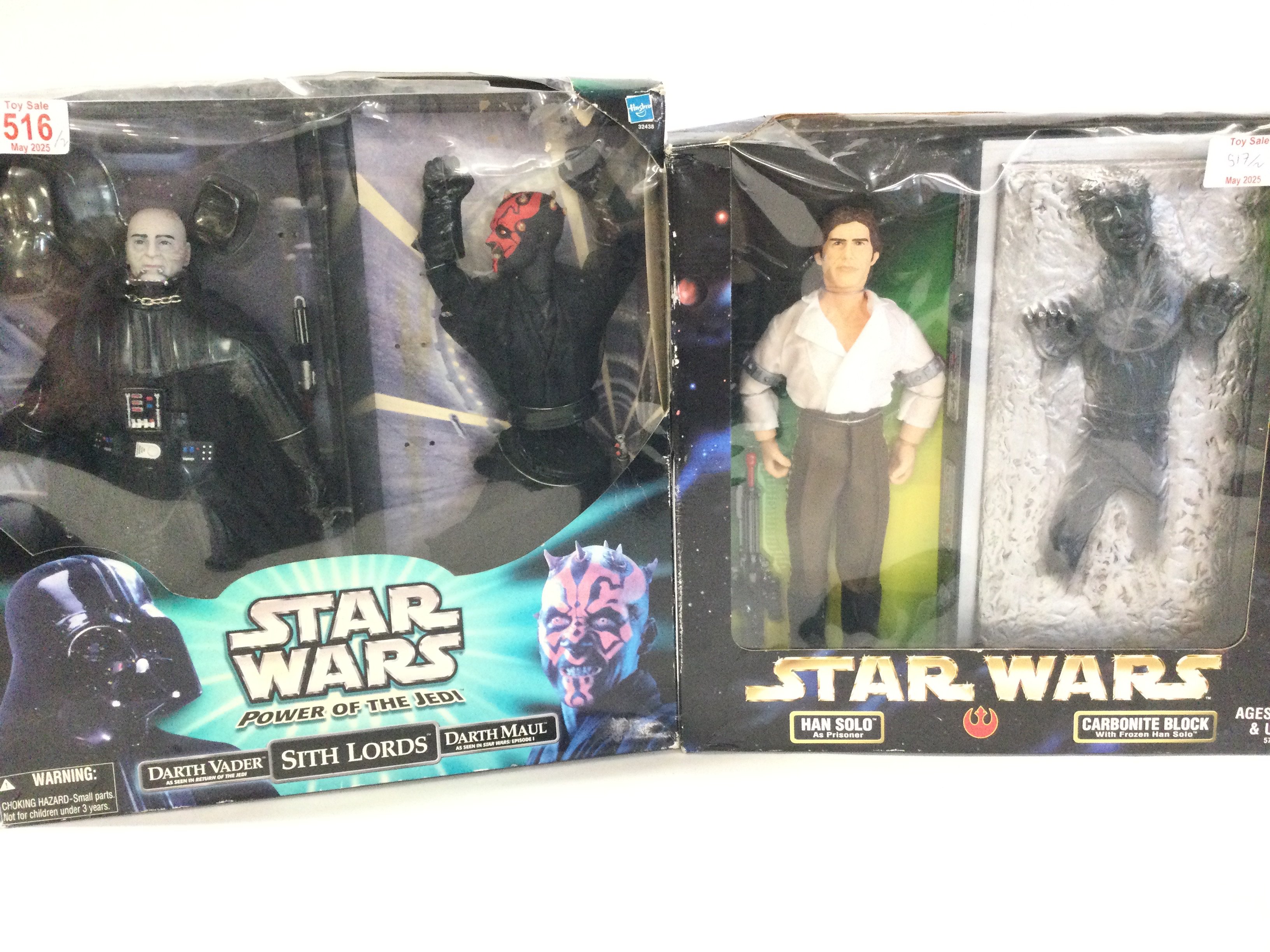 A Boxed 12 inchStar Wars Power Of The Jedi Sith Lords Set A/F. And A Han Solo As Prisoner Set. Boxes Are Worn. No Reserve (2).