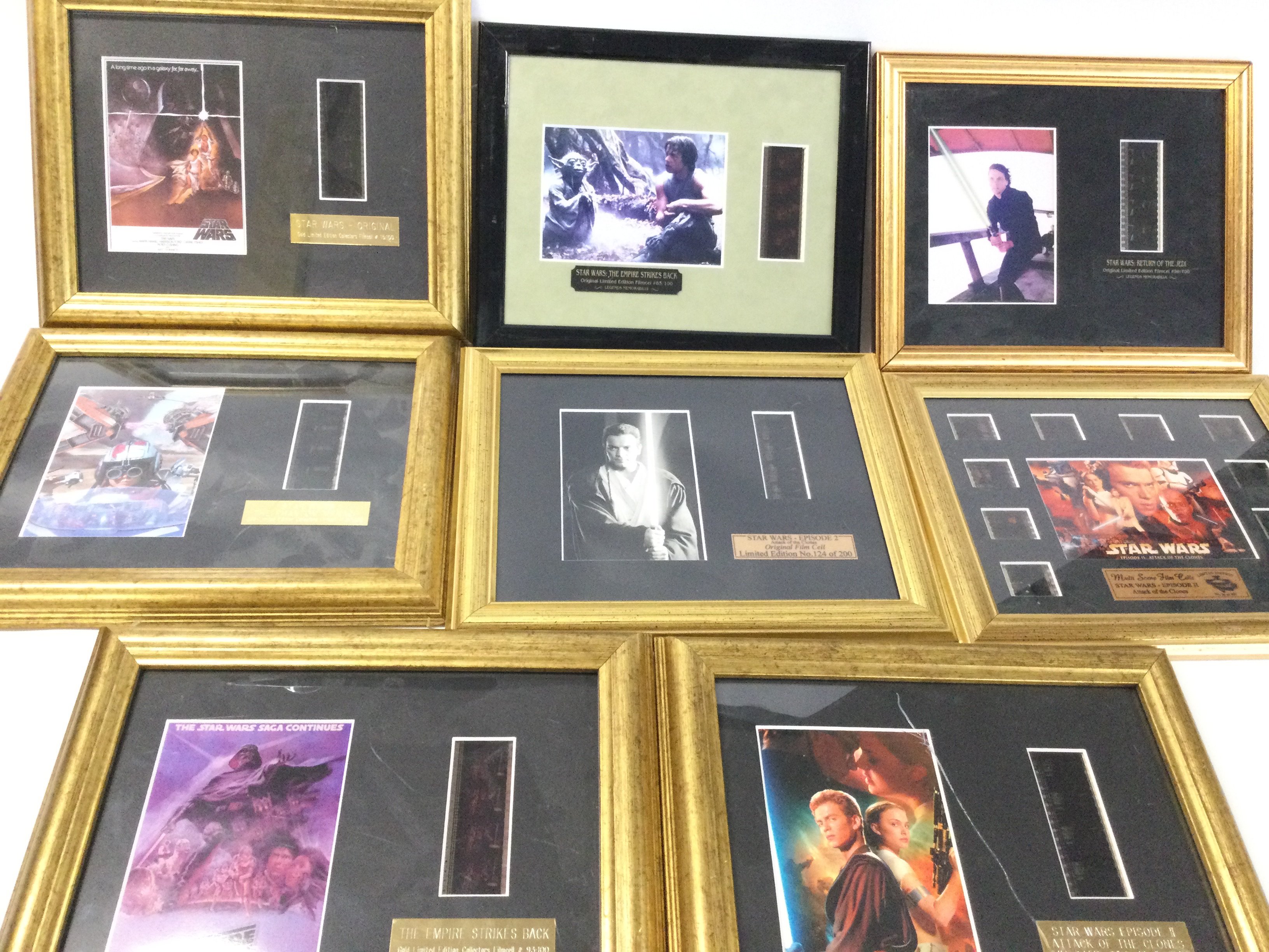 A Collection Of Framed Star Wars Film Cells. No Reserve. (2).