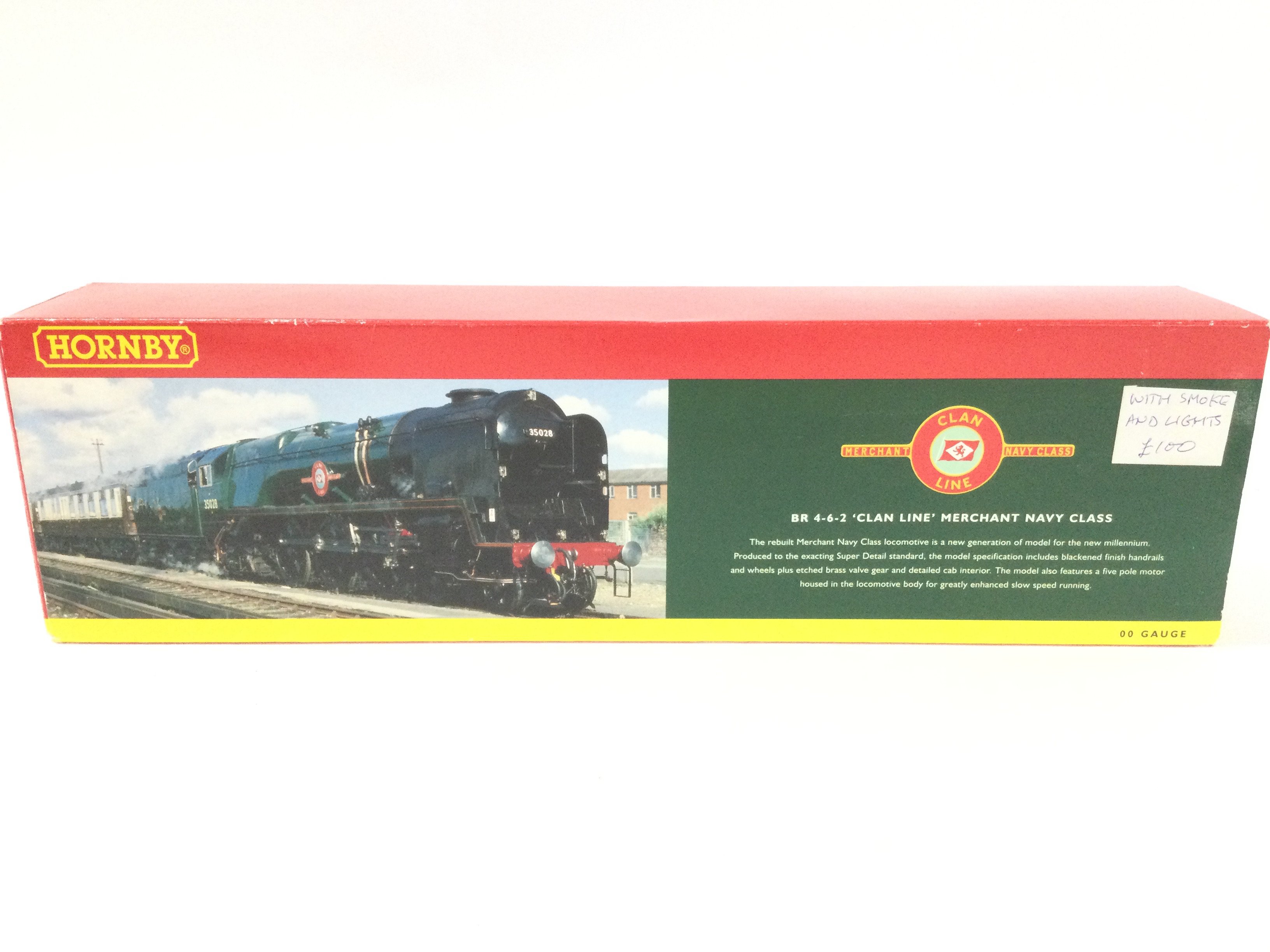 A Boxed Hornby 00 Gauge BR 4-6-2 Clan Line Merchant Navy Class.