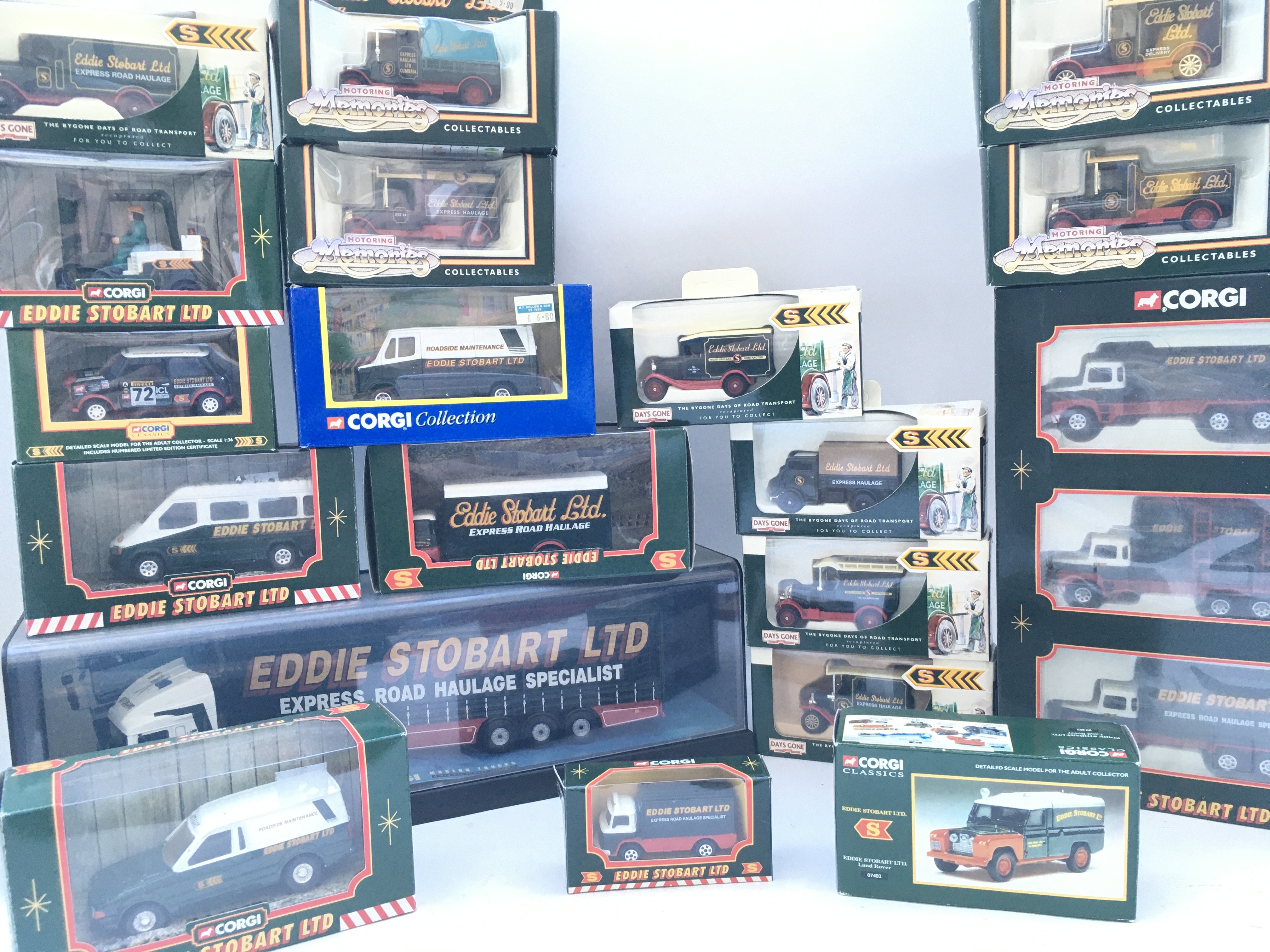 A Lage Collection of Boxed Eddie Stobart Vehicles. By Various Makers.(2).