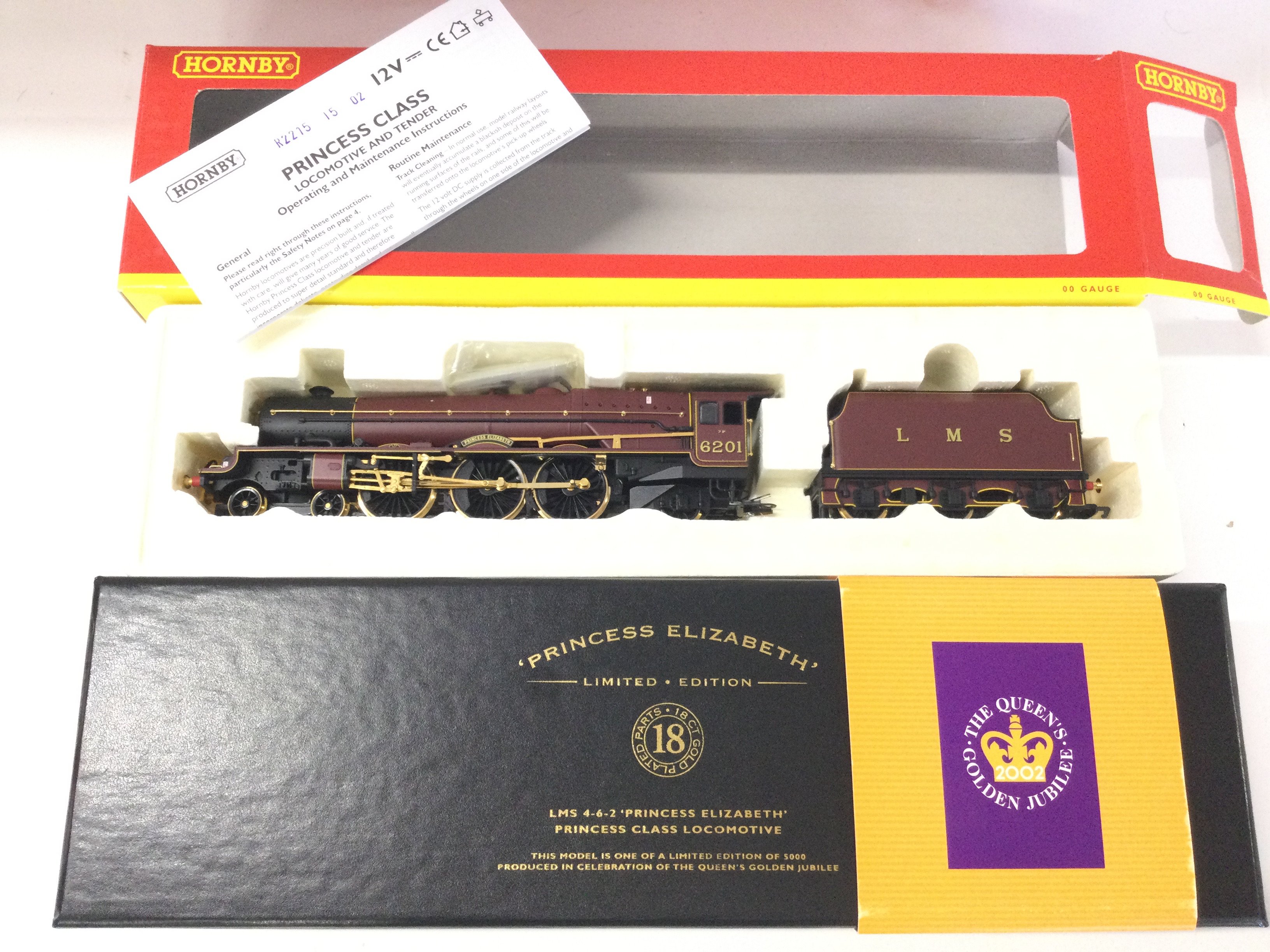 A Boxed Hornby 00 Gauge Limited Edition LMS 4-6-2 Princess Elizabeth Princess Class Locomotive. With Display Box. #R2215.