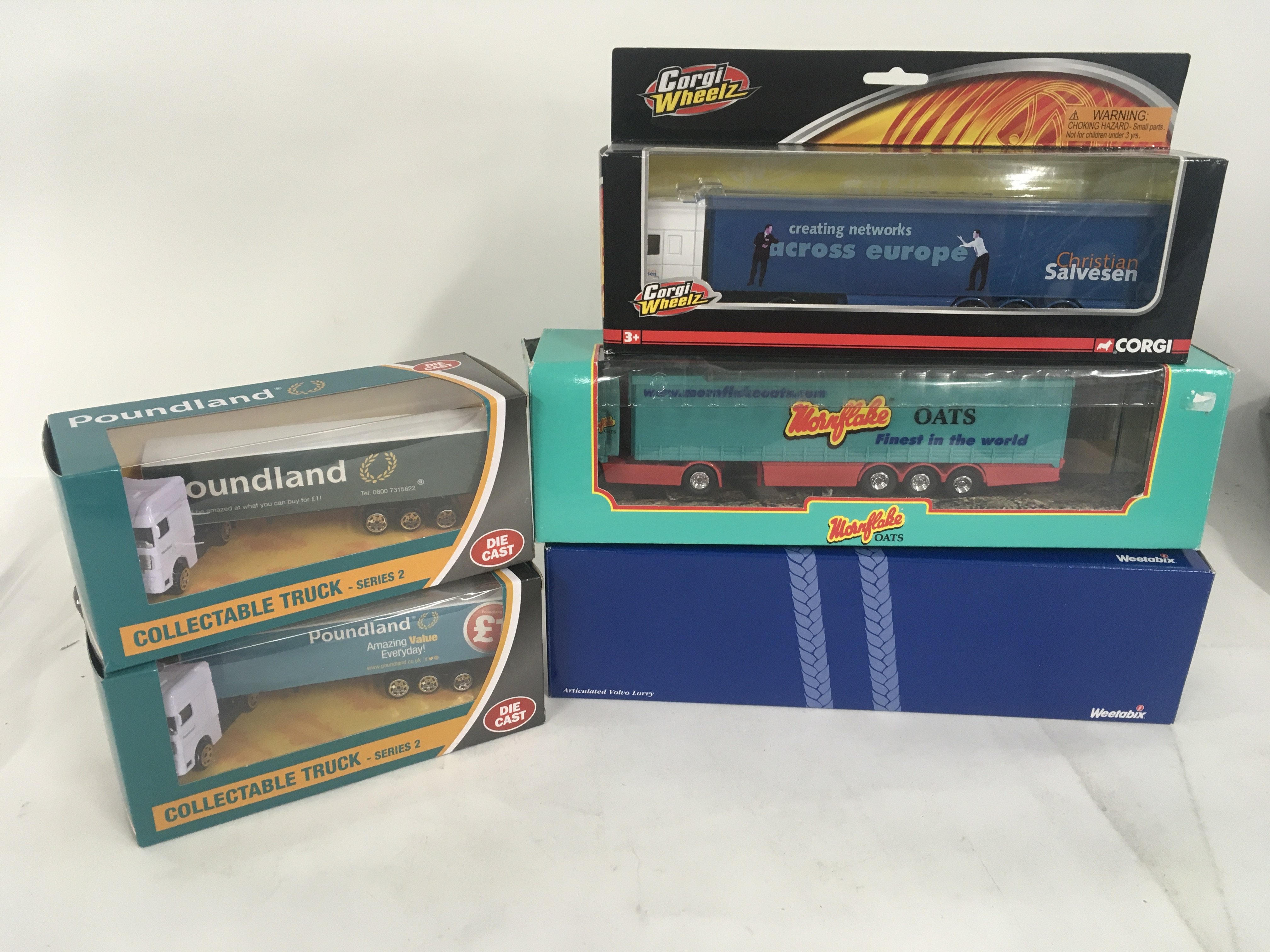 5 x boxed commercial diecast model vehicles by Corgi and others. No reserve