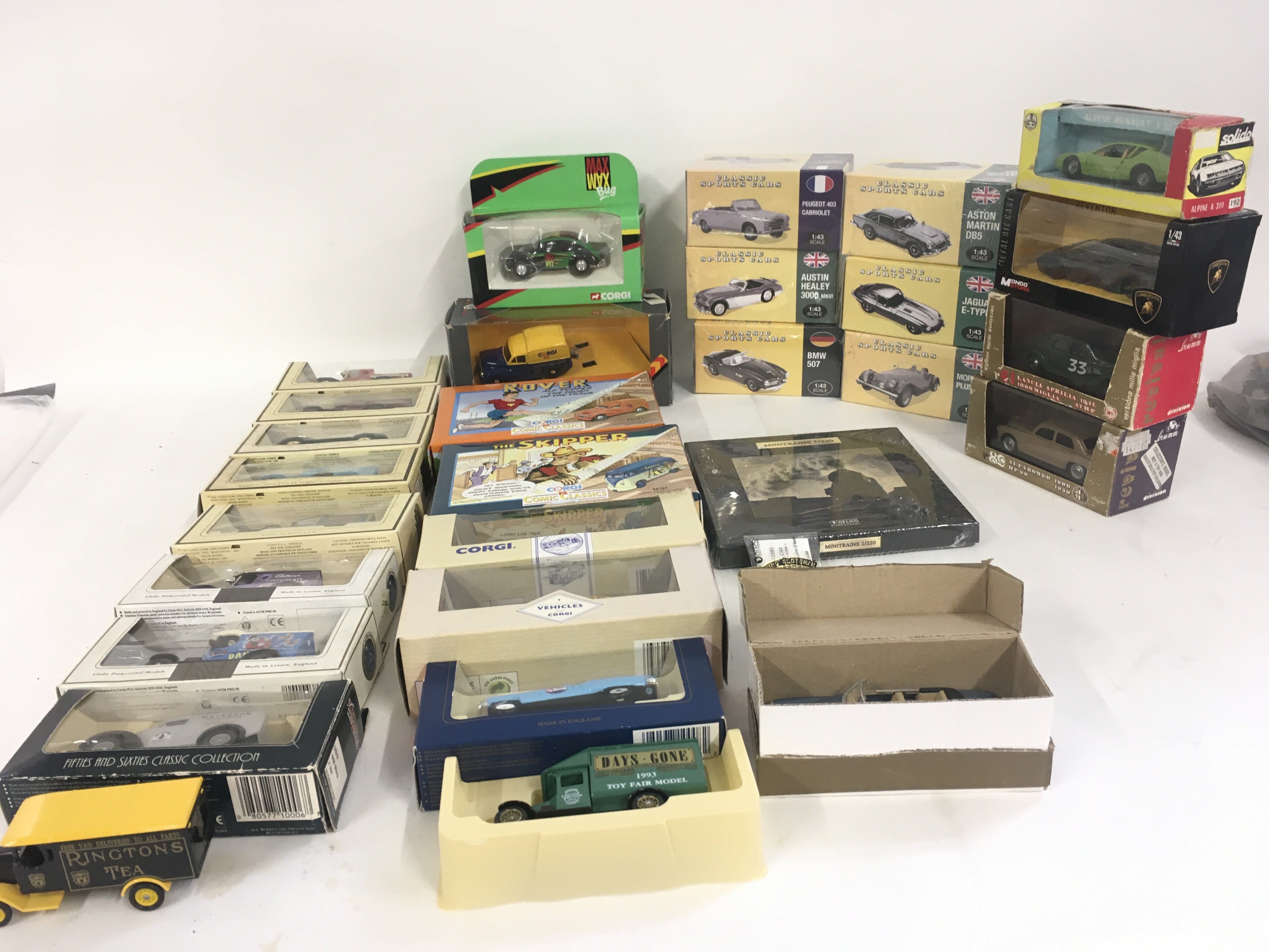 A collection in excess of 25 boxed model motor vehicles by Corgi..Atlas..Lledo etc. no reserve.