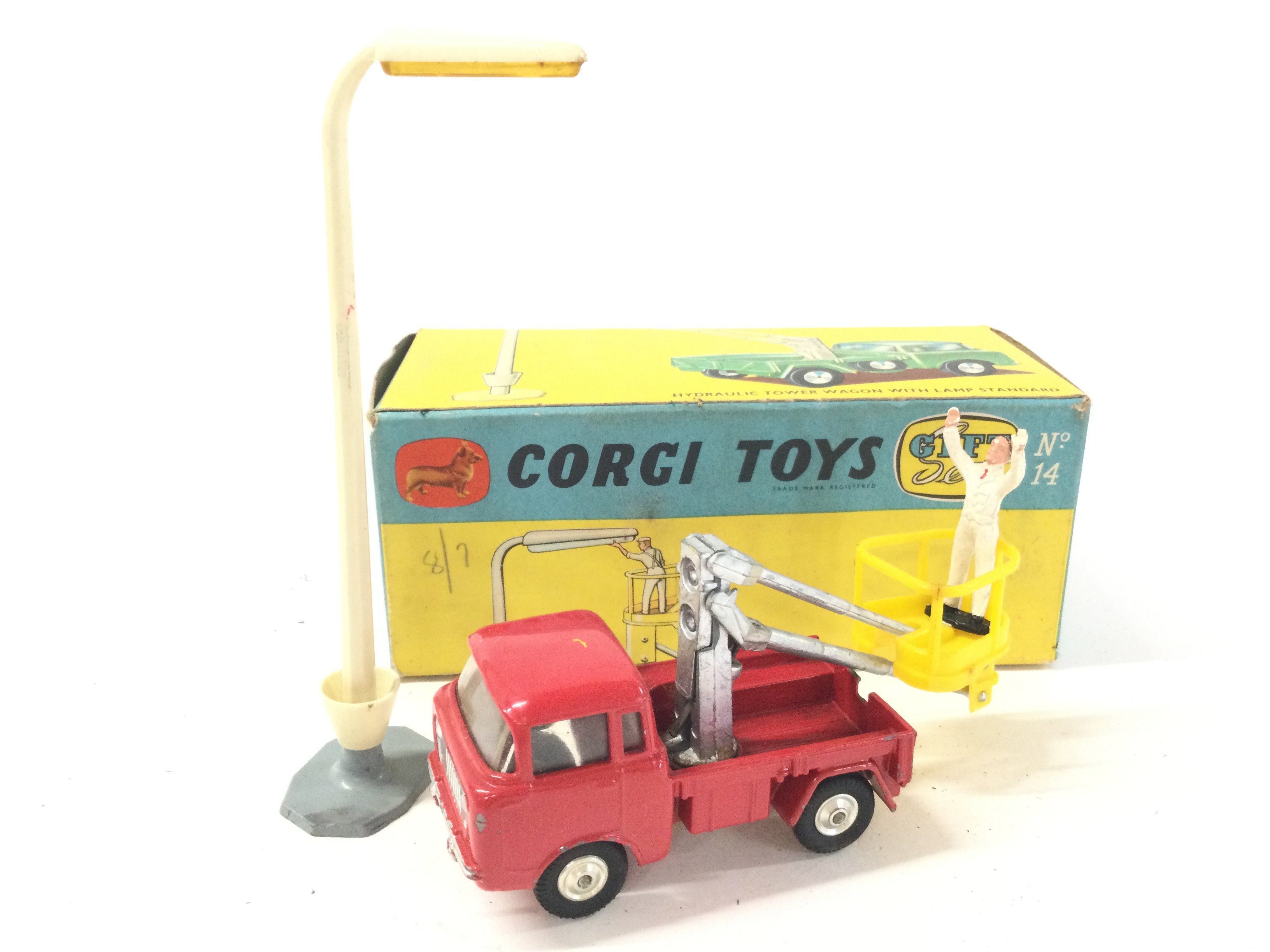 A Boxed Corgi Gift Set #14 Hydraulic Tower Wagon With Lamp Standard.