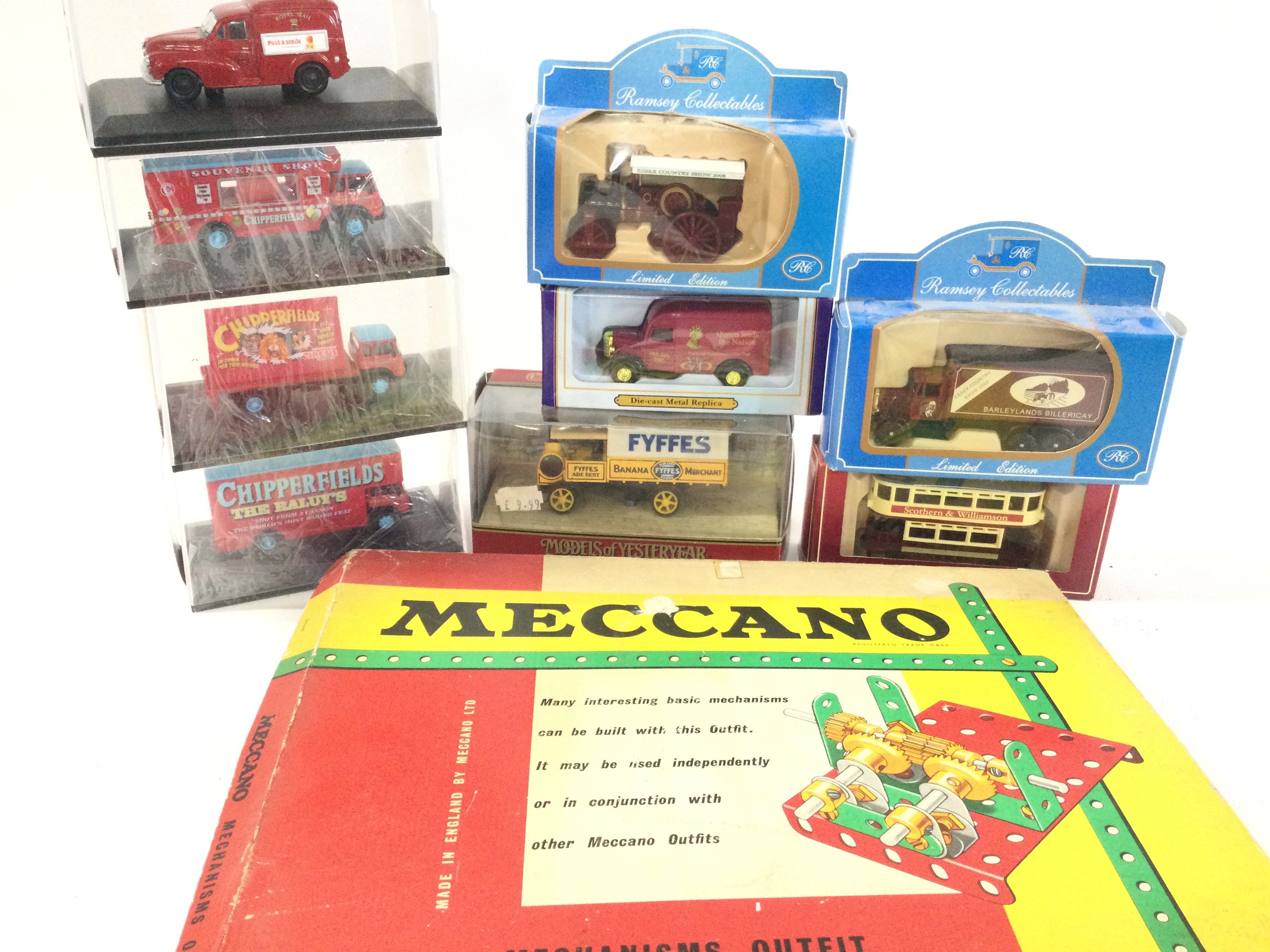 A Meccano Mechanisms Outfit (Parts Missing) And A Small Collection of Boxed Diecast. No Reserve.