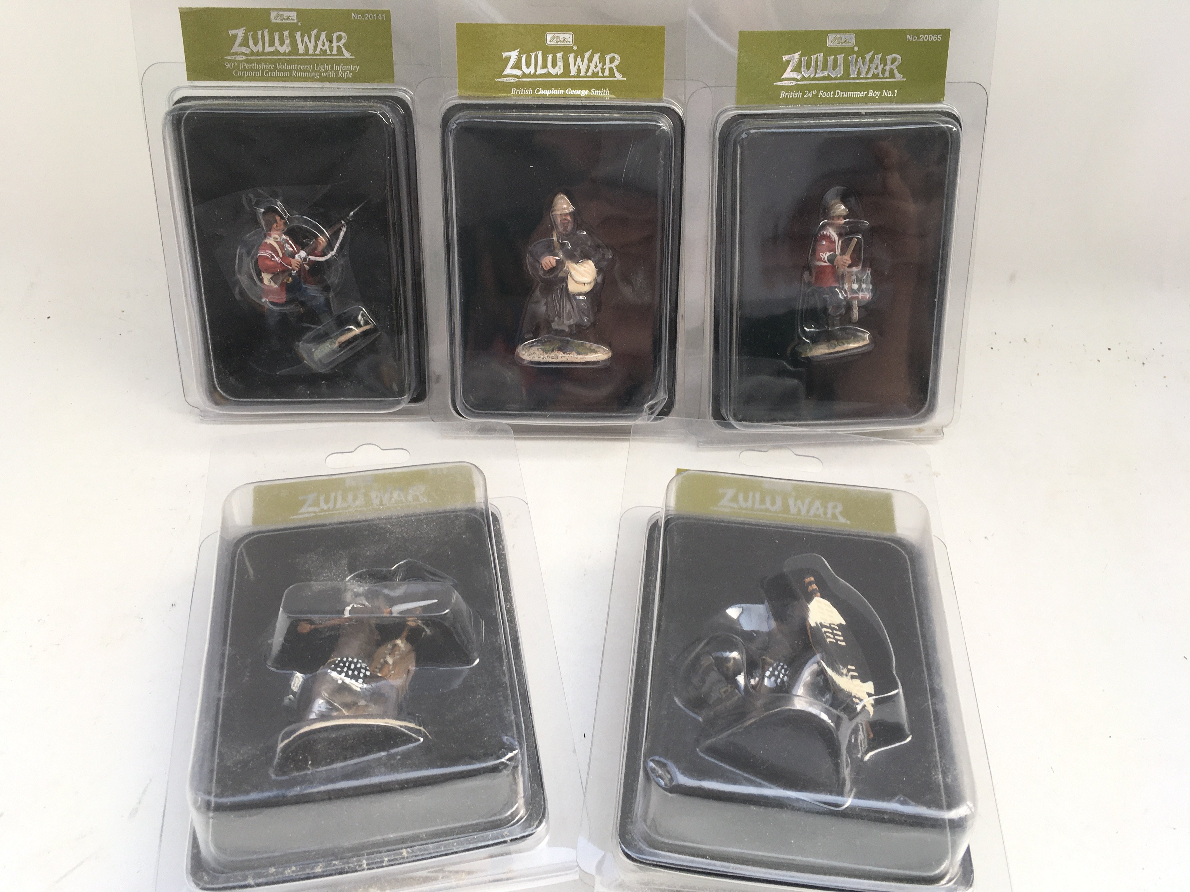 5 Britains Zulu War Figures In Blister Packs.