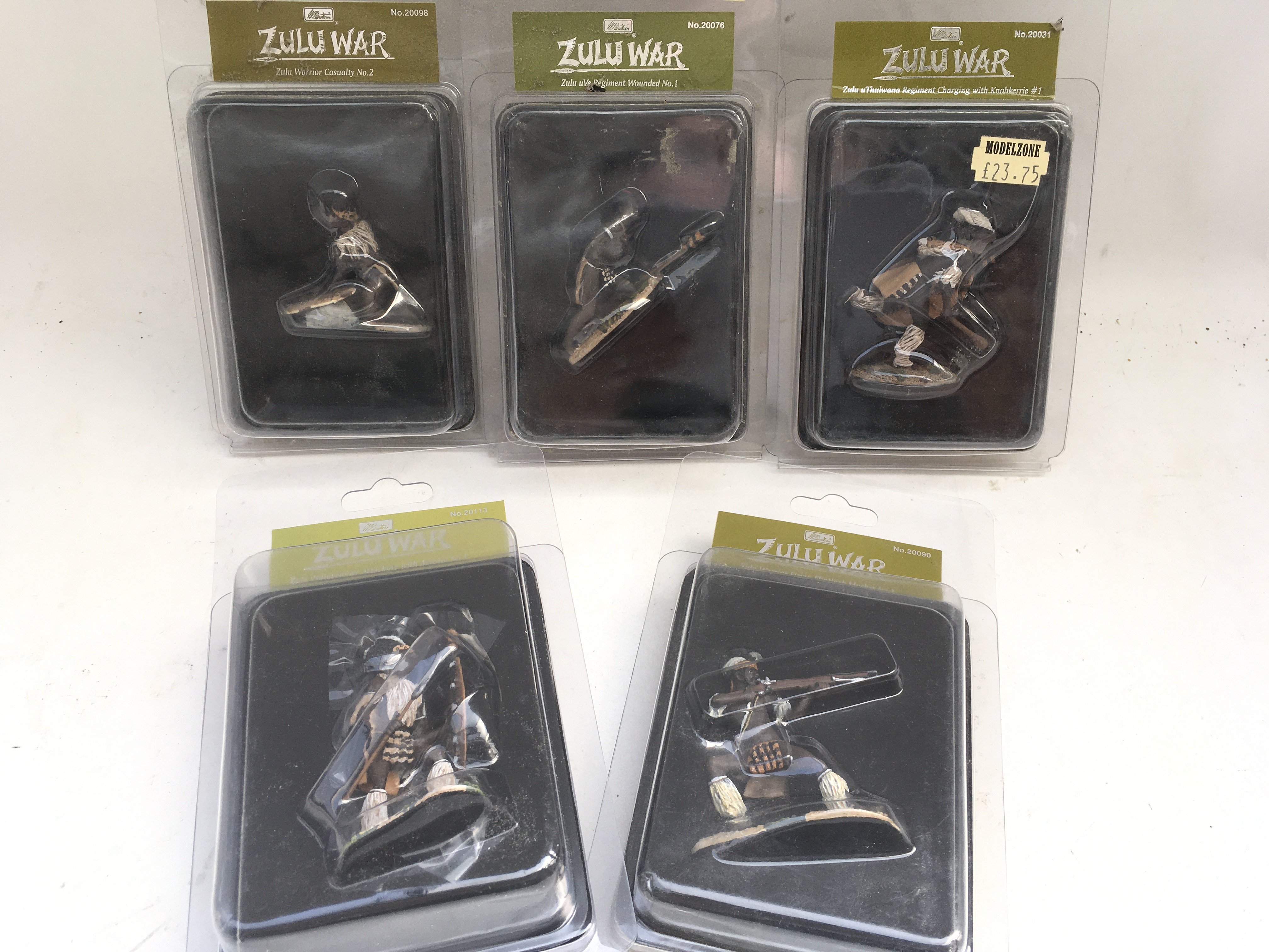 5 Britains Zulu War Figures In Blister Packs.