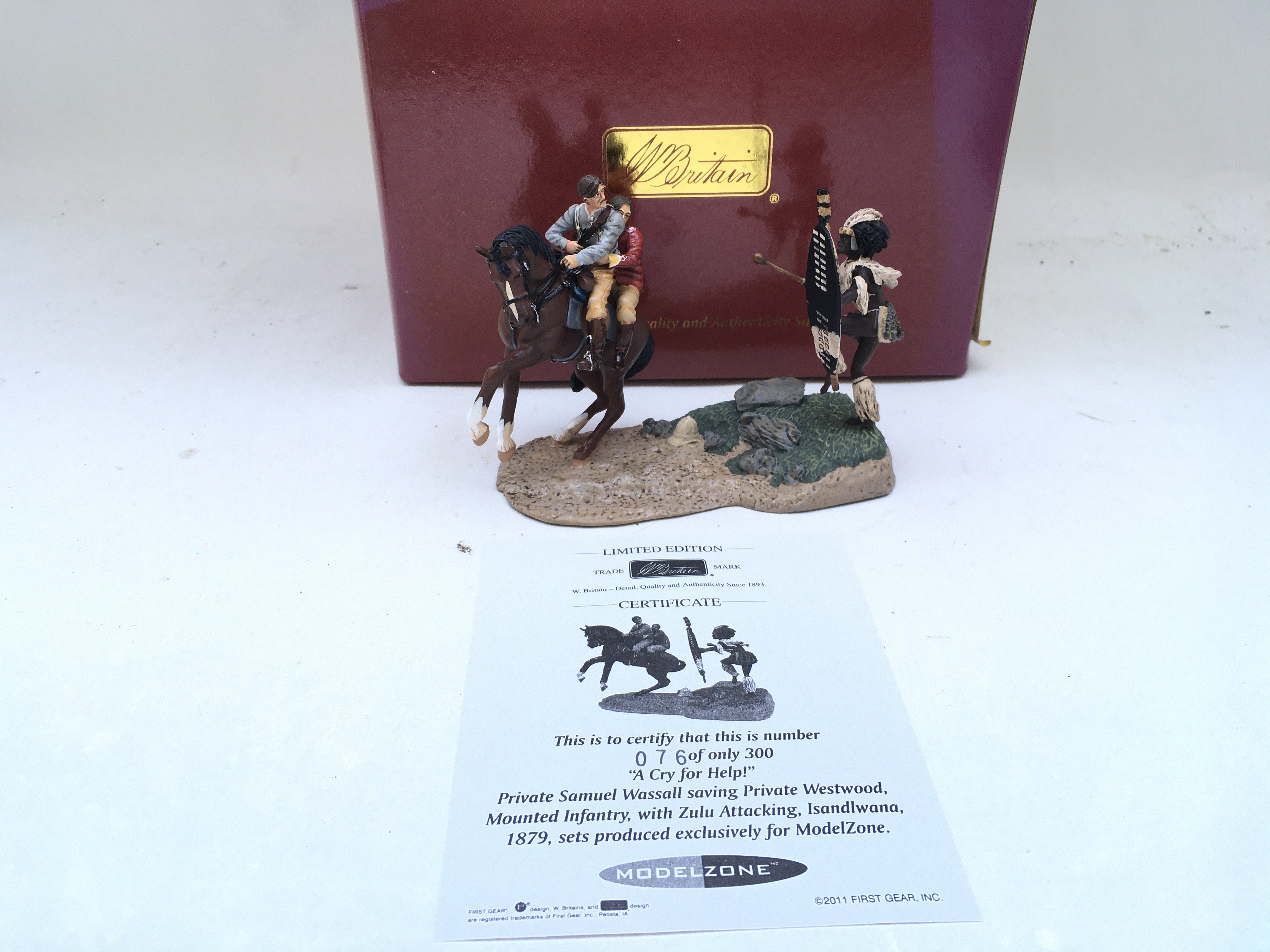 A Boxed Britains Zulu War. A Cry For Help. With Certificate.