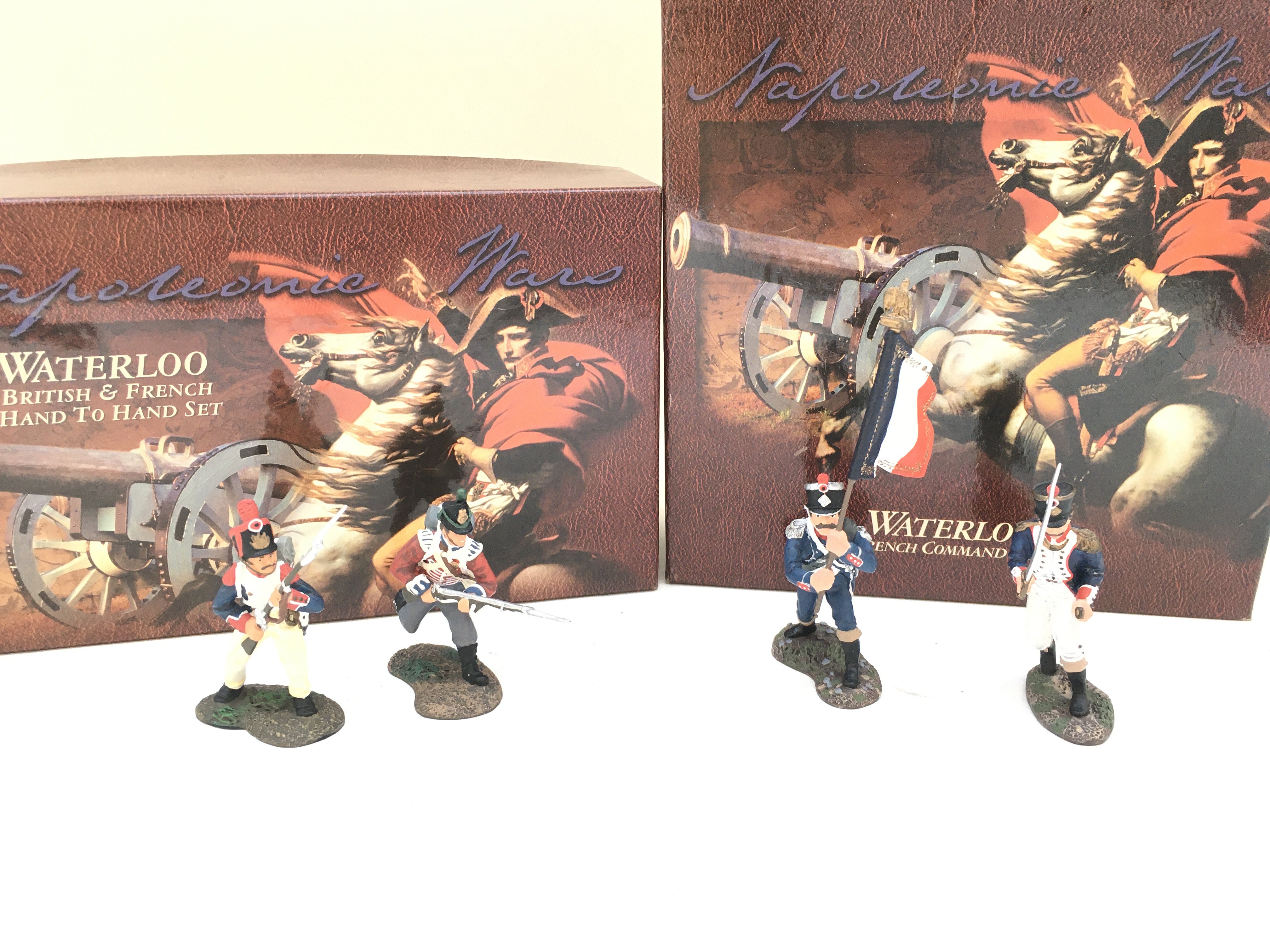 2 X Boxed Britains Figure Sets. Waterloo British And French Hand To Hand Set and French Command Set.