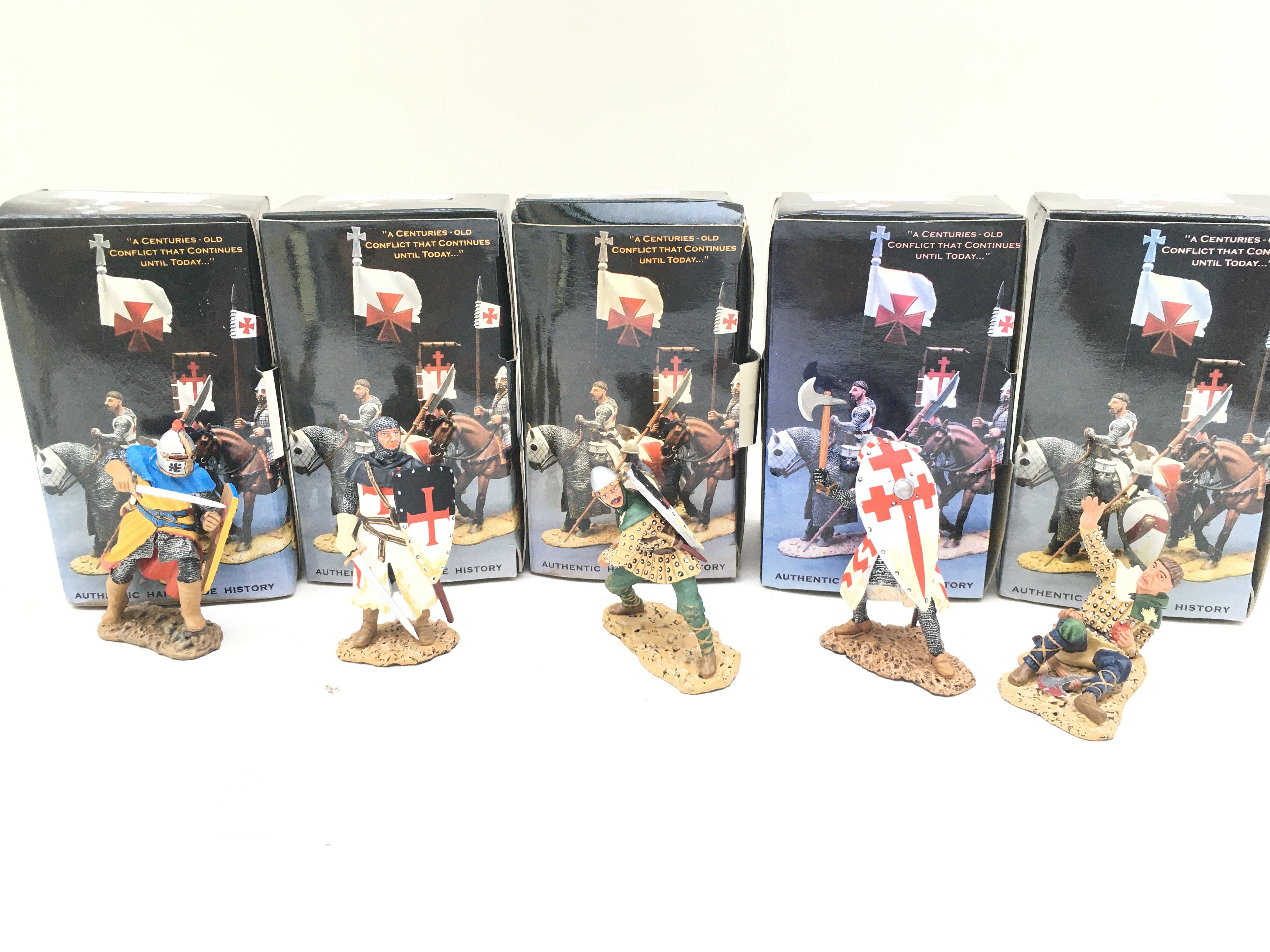 A Collection of 5 Boxed King And Country Crusaders Figures.