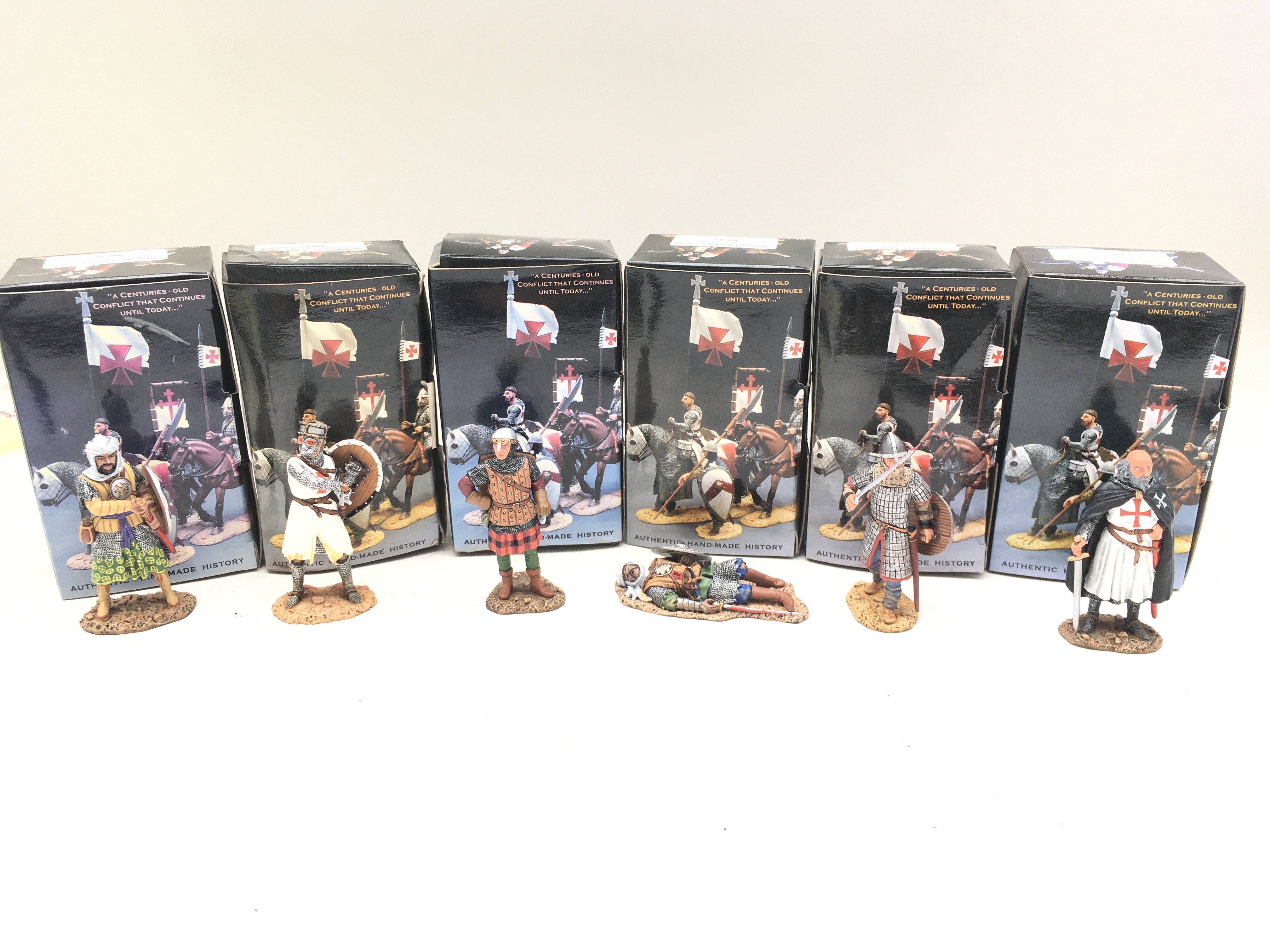A Collection of 6 Boxed King And Country Crusaders Figures.