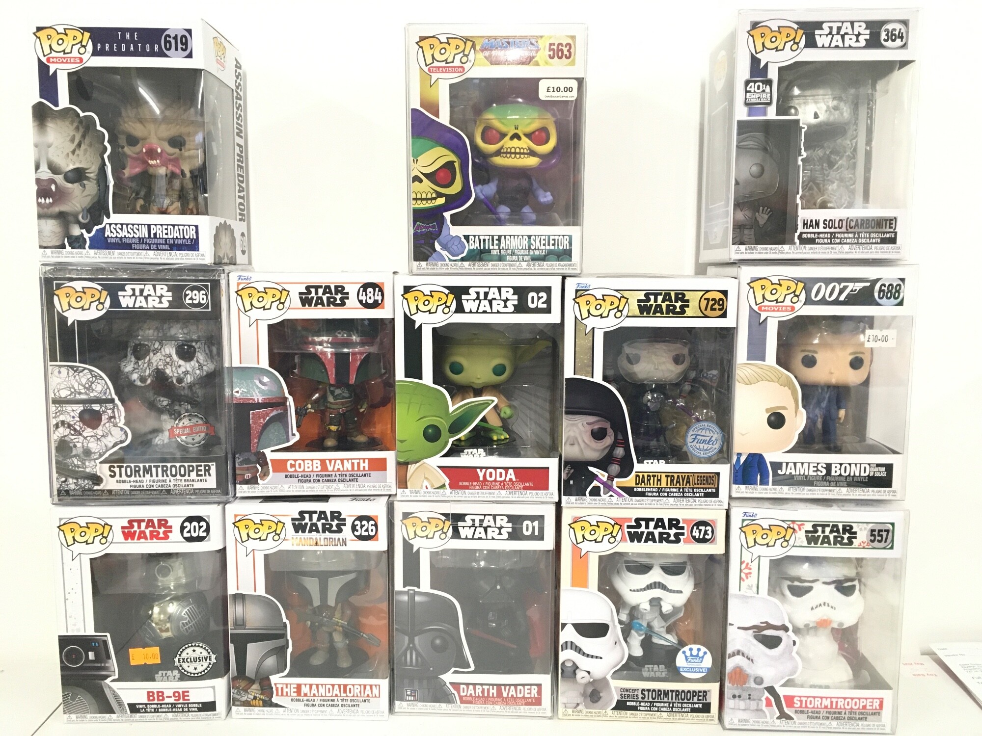 A Collection Of Funko Pop Figures Mostly Star Wars. No Reserve.