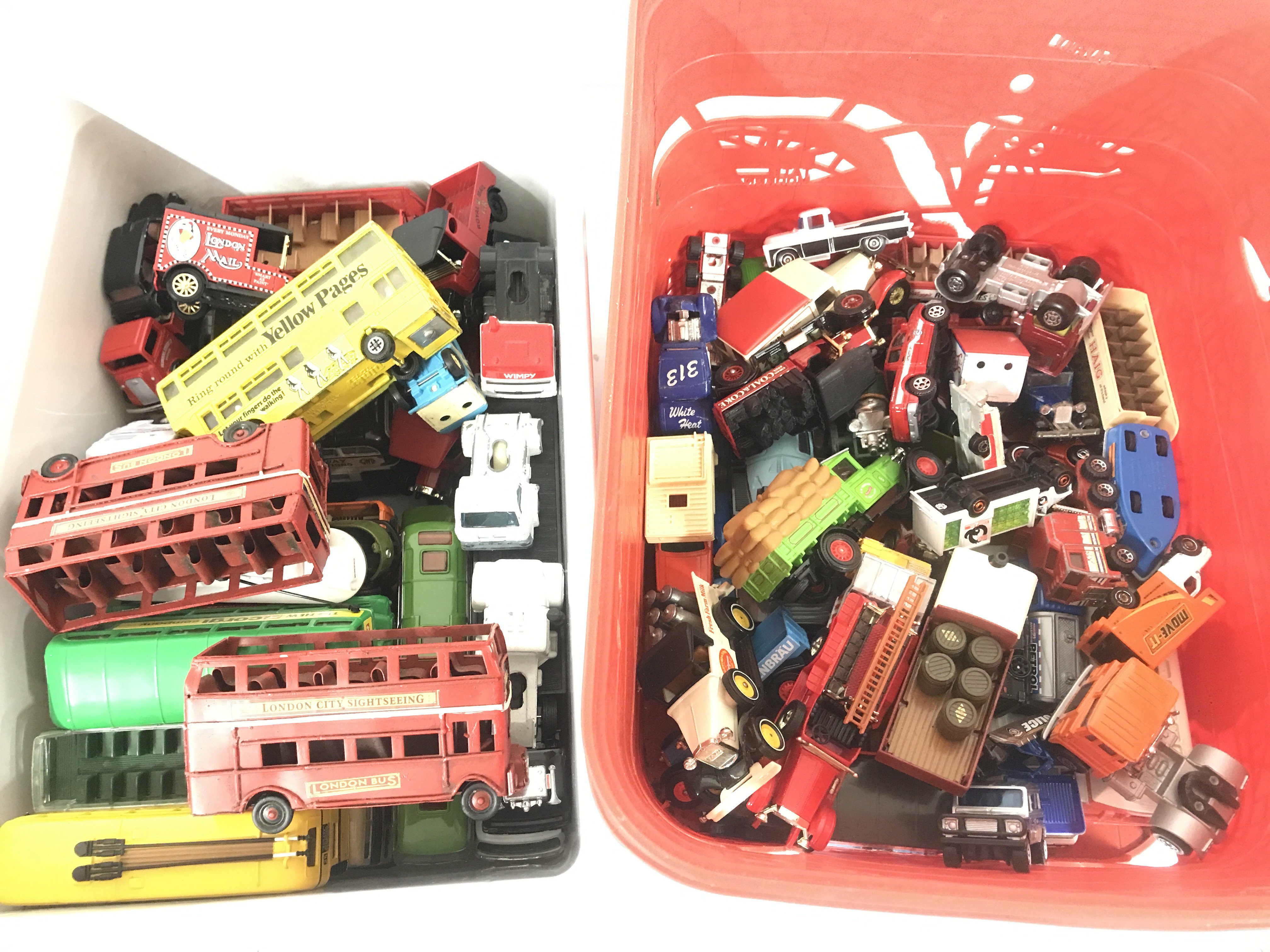 2 X Boxes Containing Playworn Diecast. No Reserve.