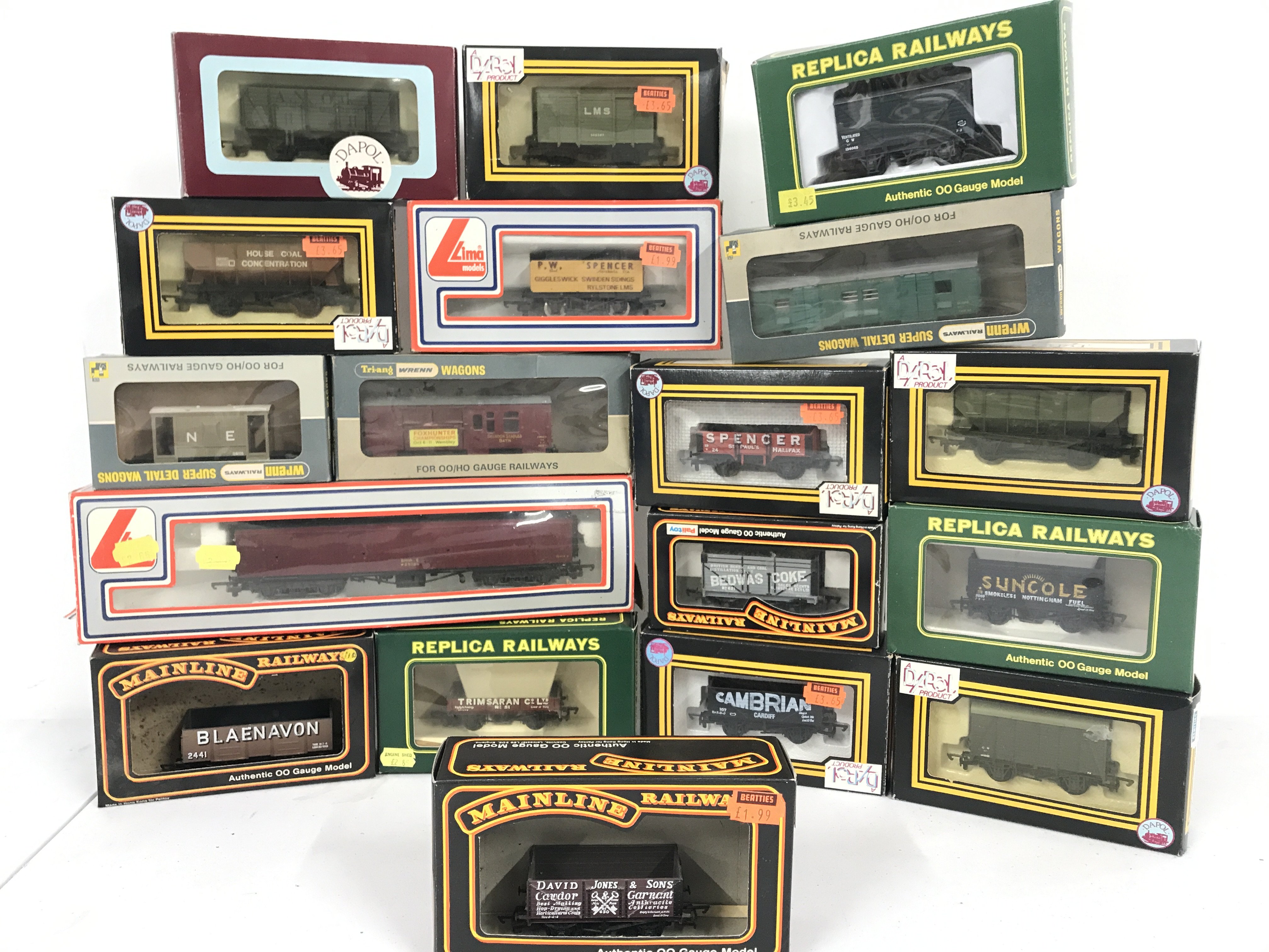 A Collection Of Boxed 00 Gauge Wagons. No Reserve.