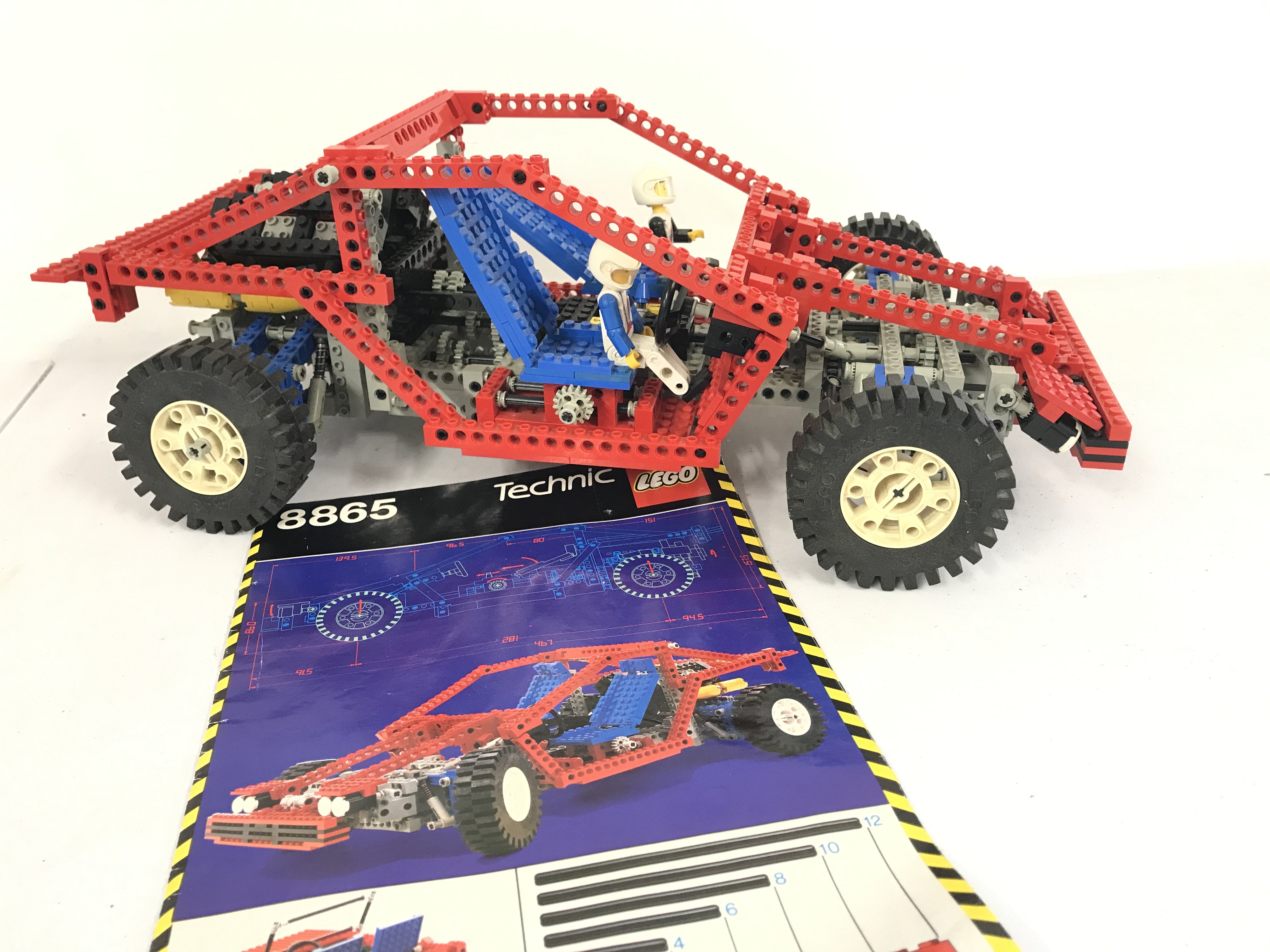 A Vintage Lego Technic Test Car With Manual #8865. No Reserve.