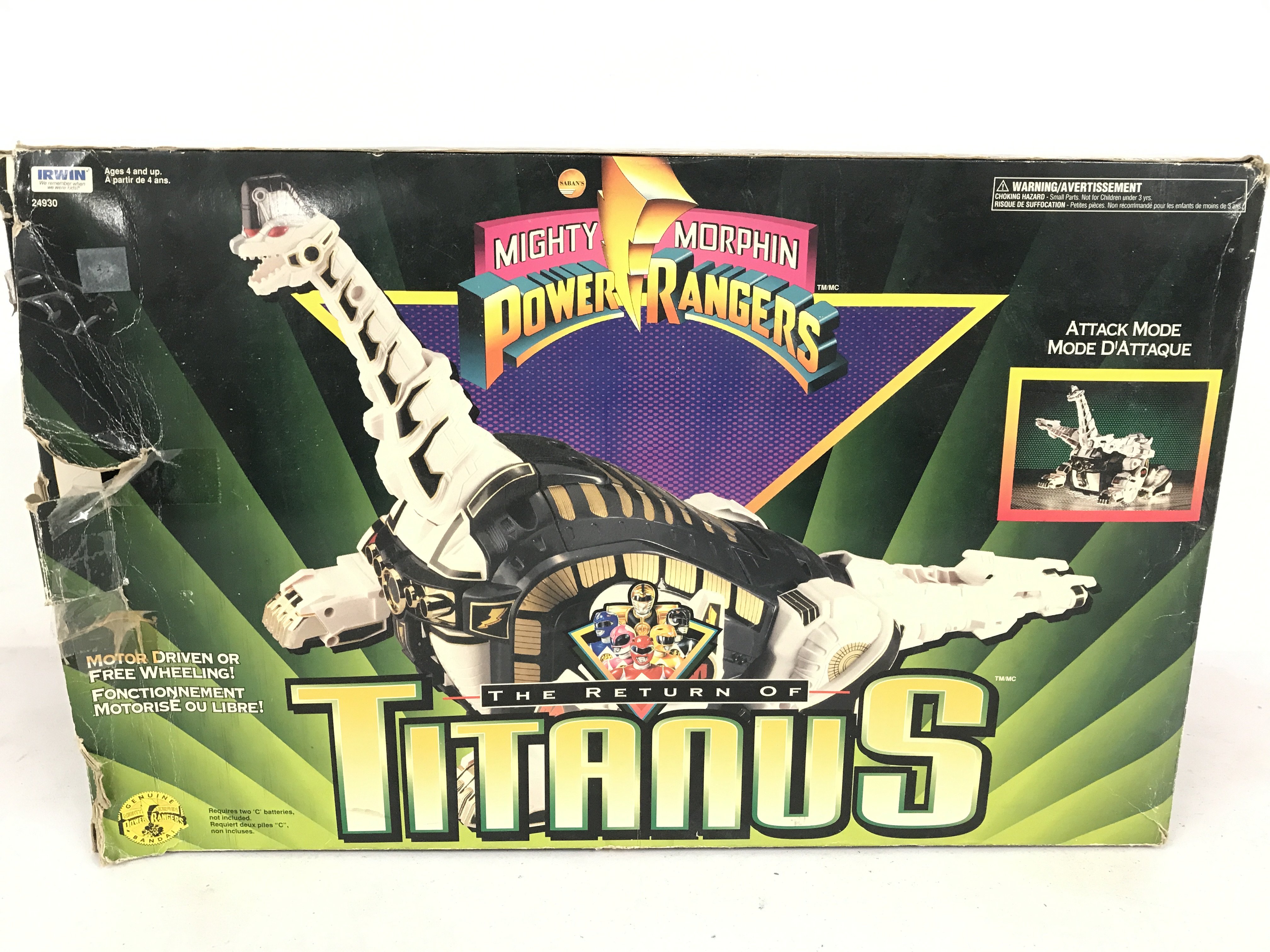A Boxed Irwin Power Rangers Titanus. Parts Missing. No Reserve.