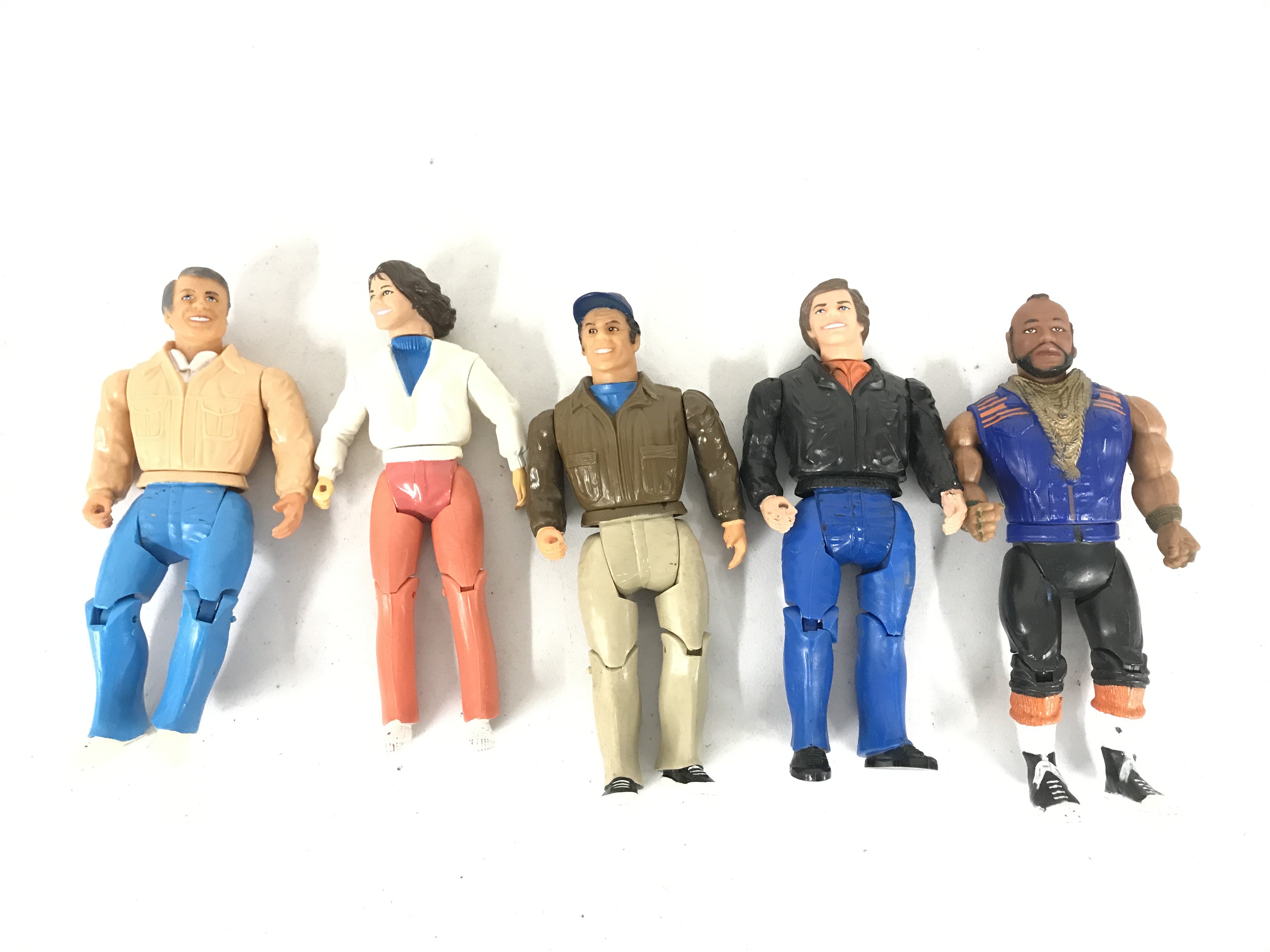 A Collection Of The A-Team Figures Including The Rare Amy Allen Figure. Figures Are Worn. No Reserve.