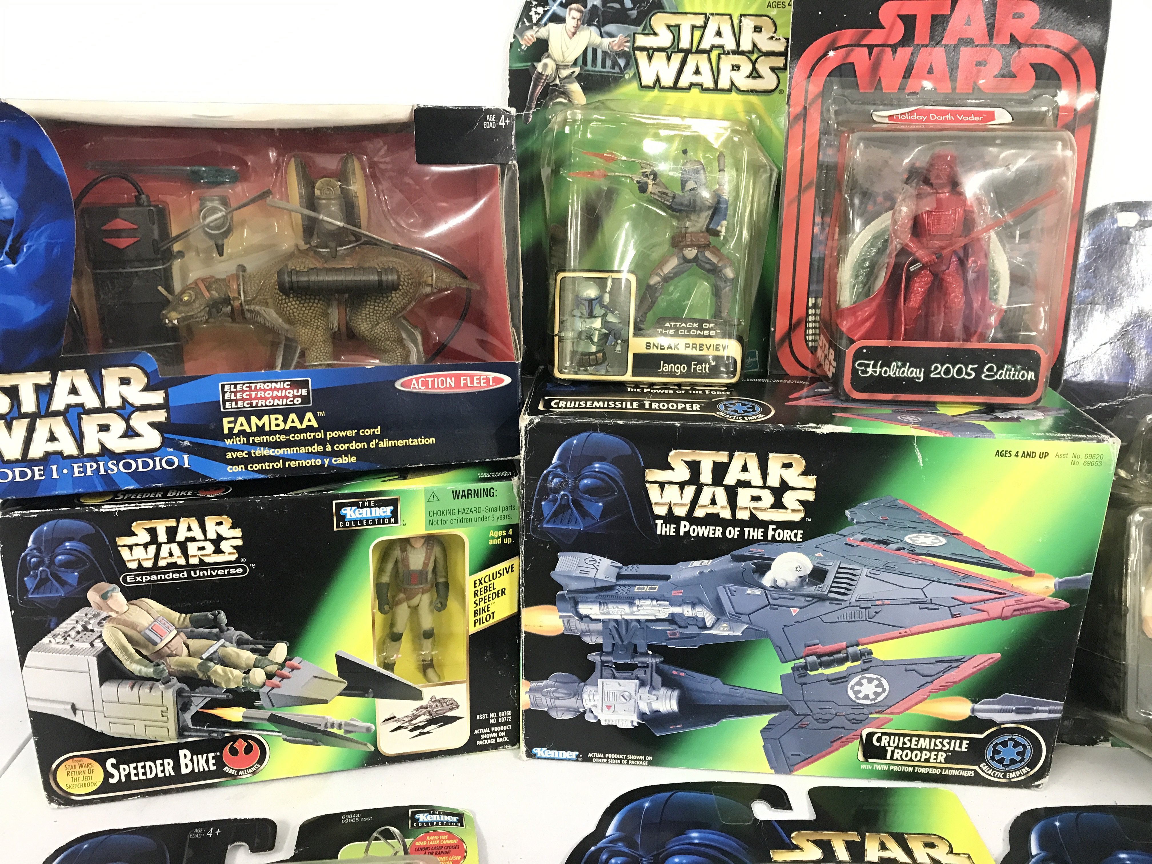 A Collection Of Carded And Boxed Star Wars Figures And Ships. No Reserve.