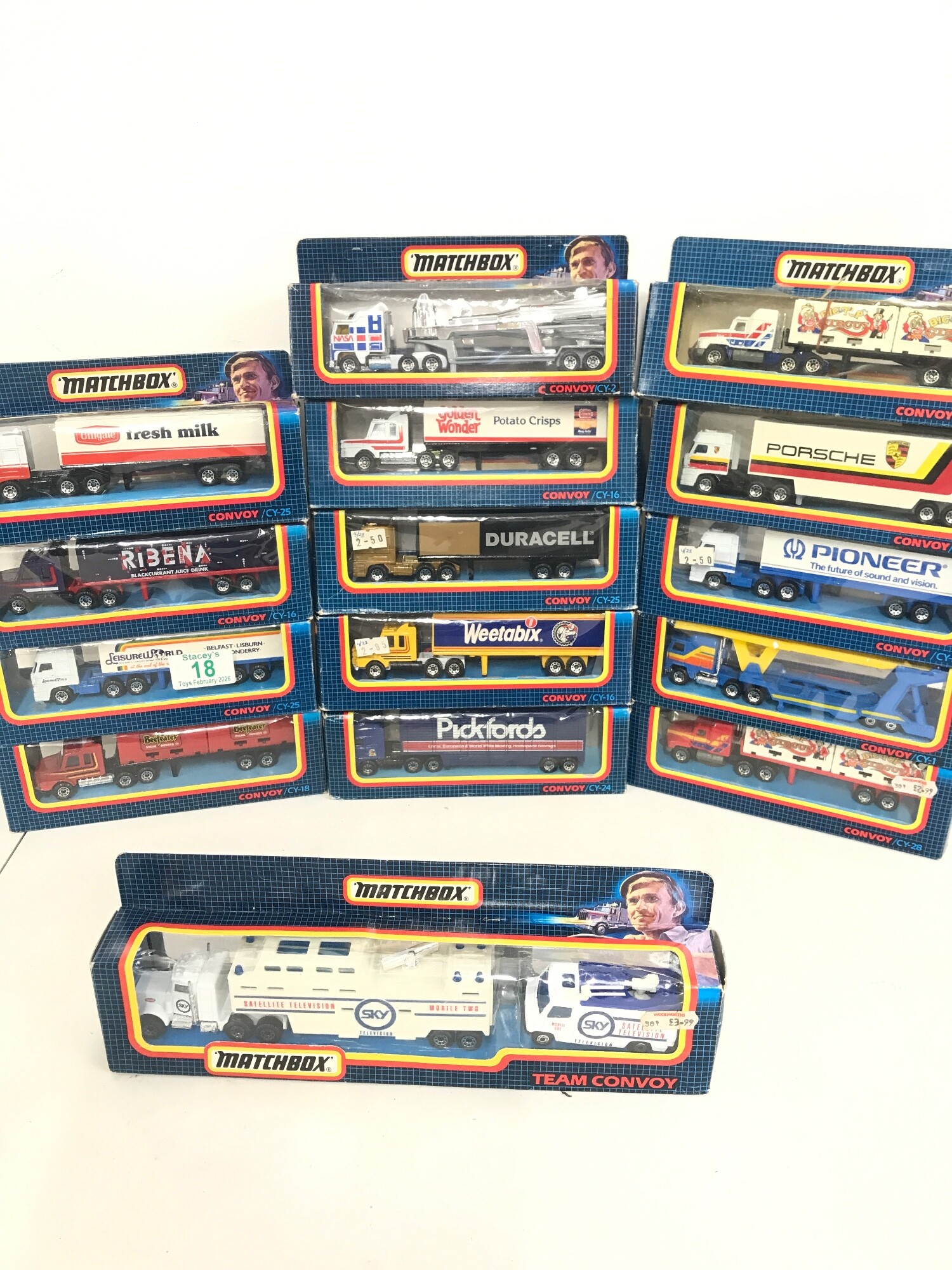 14 Boxed Matchbox Convoy And Team Convoy Lorrys. No Reserve.