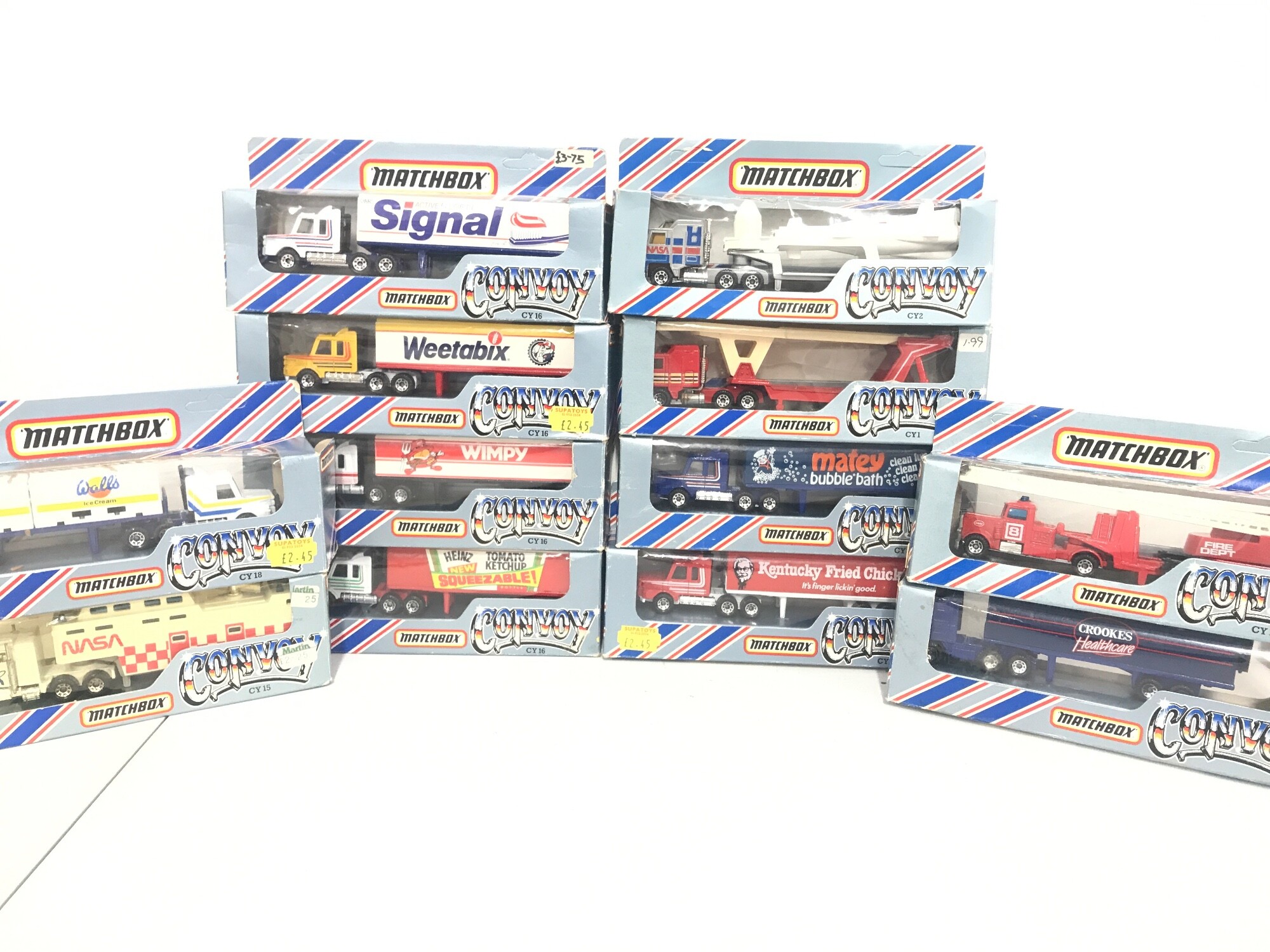 A Collection Of 12 Boxed Matchbox Convoy Lorrys. No Reserve