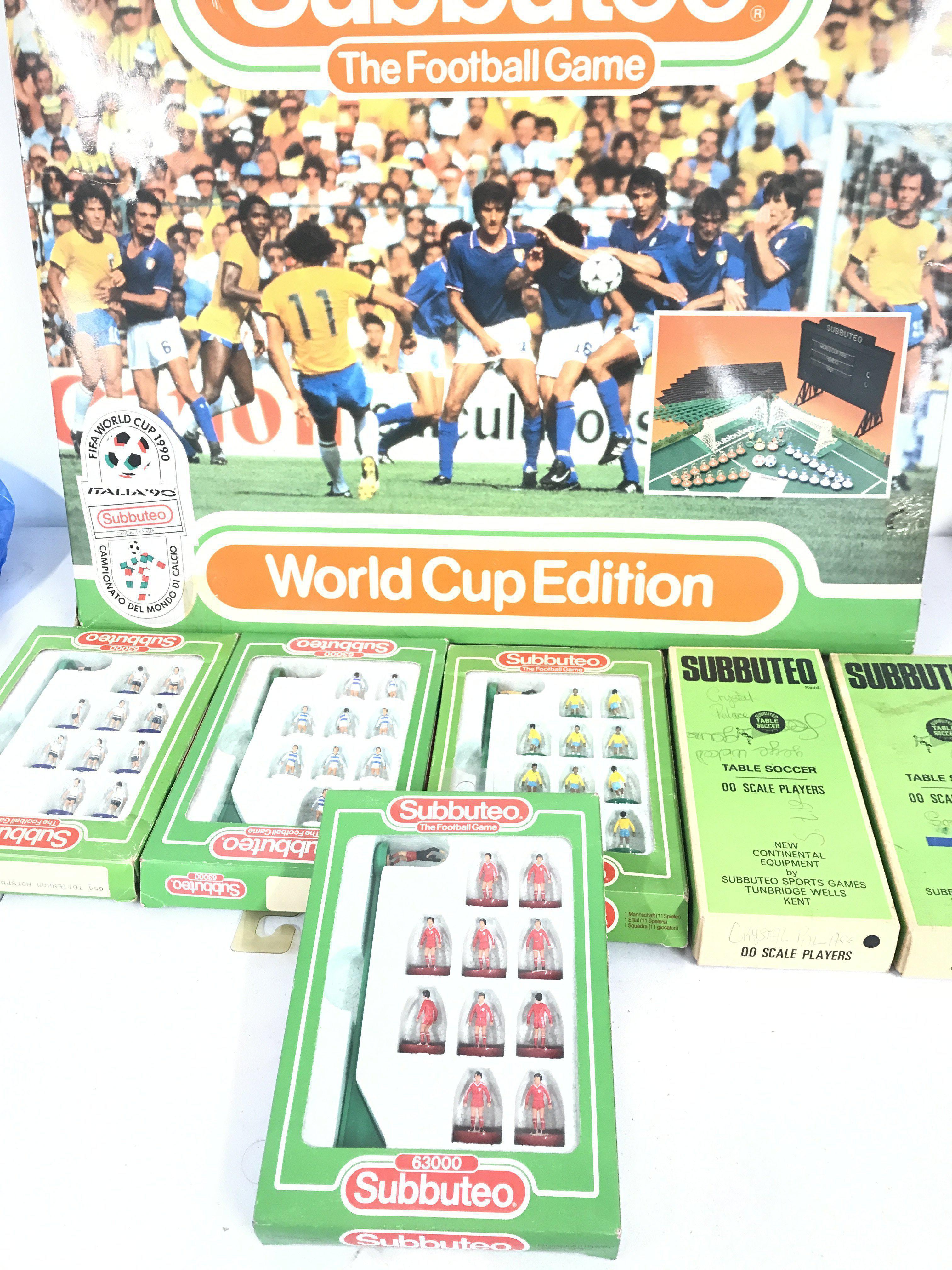 A Collection Of Boxed Subbuteo. Some Damage. No Reserve.