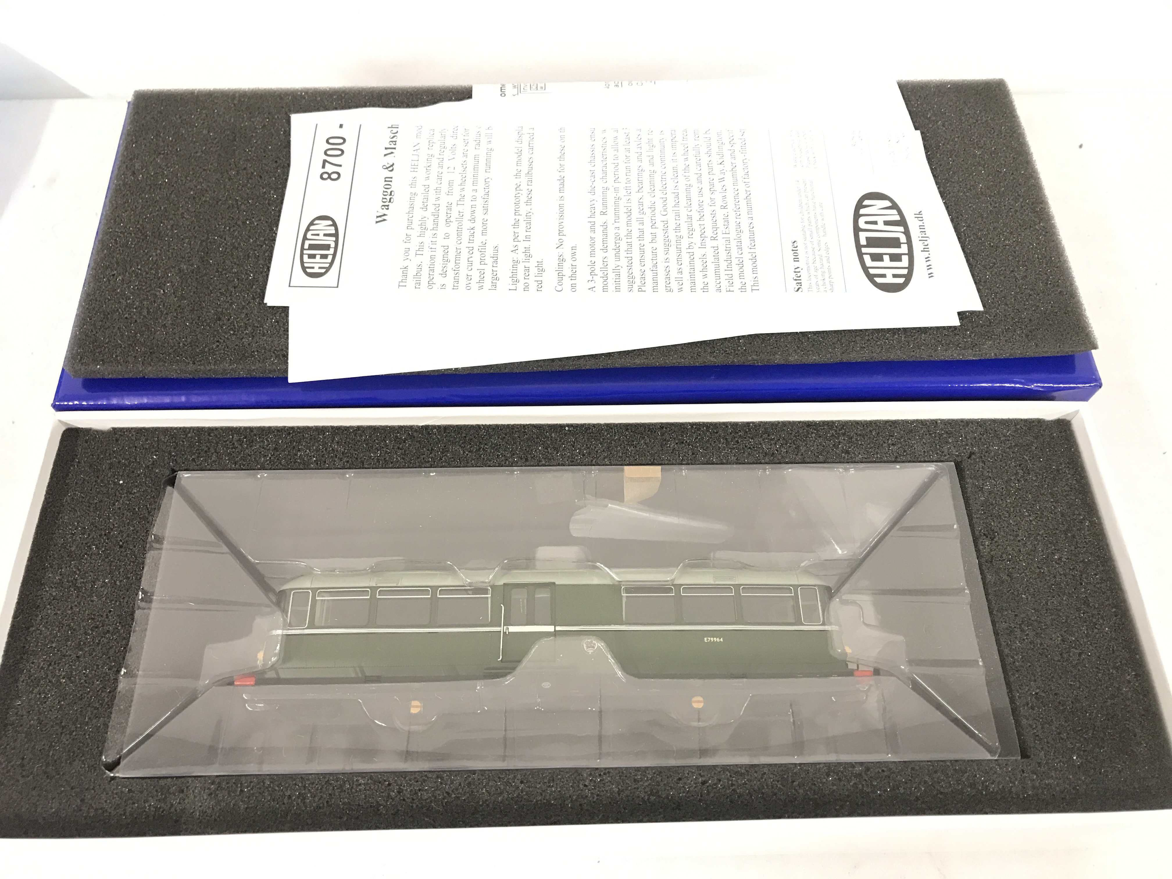 A Boxed Heljan 00 Gauge Rail Bus In Dark Green. #8703.