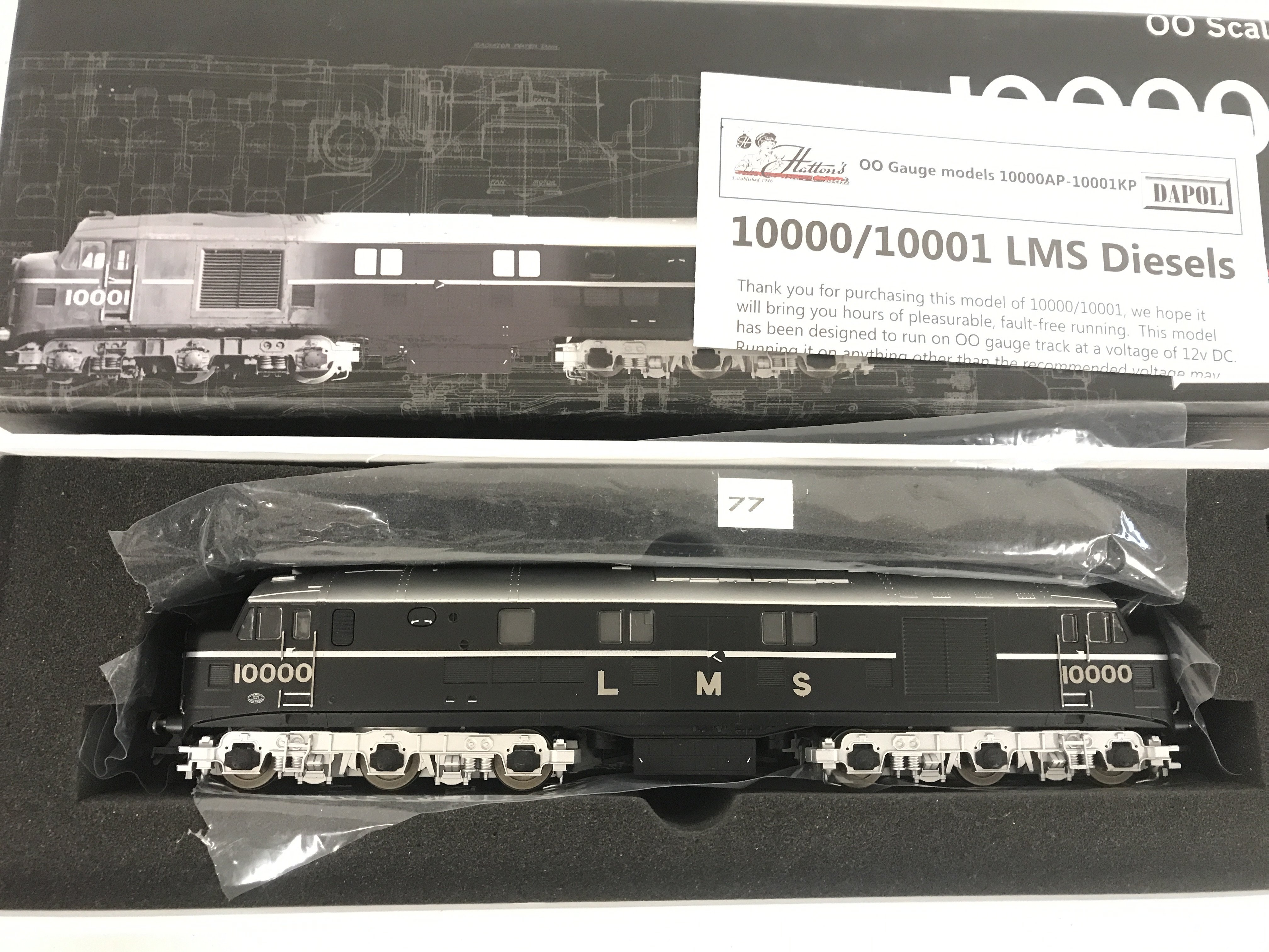 A Boxed Dapol 00 Gauge 10000 LMS Black Chrome Fittings Locomotive.