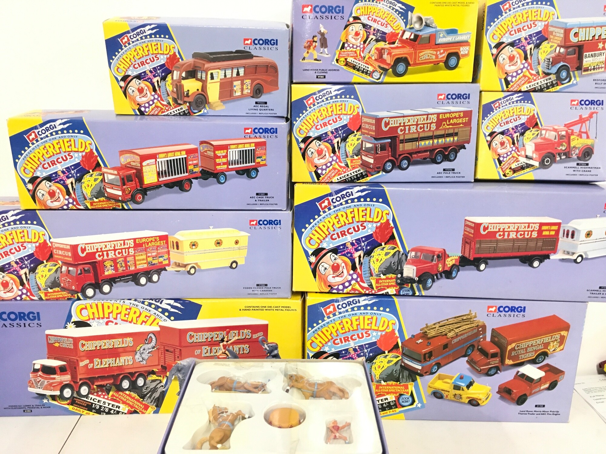 A Collection Of Boxed Corgi Classics, Chipperfields Circus. Including Collector Book.