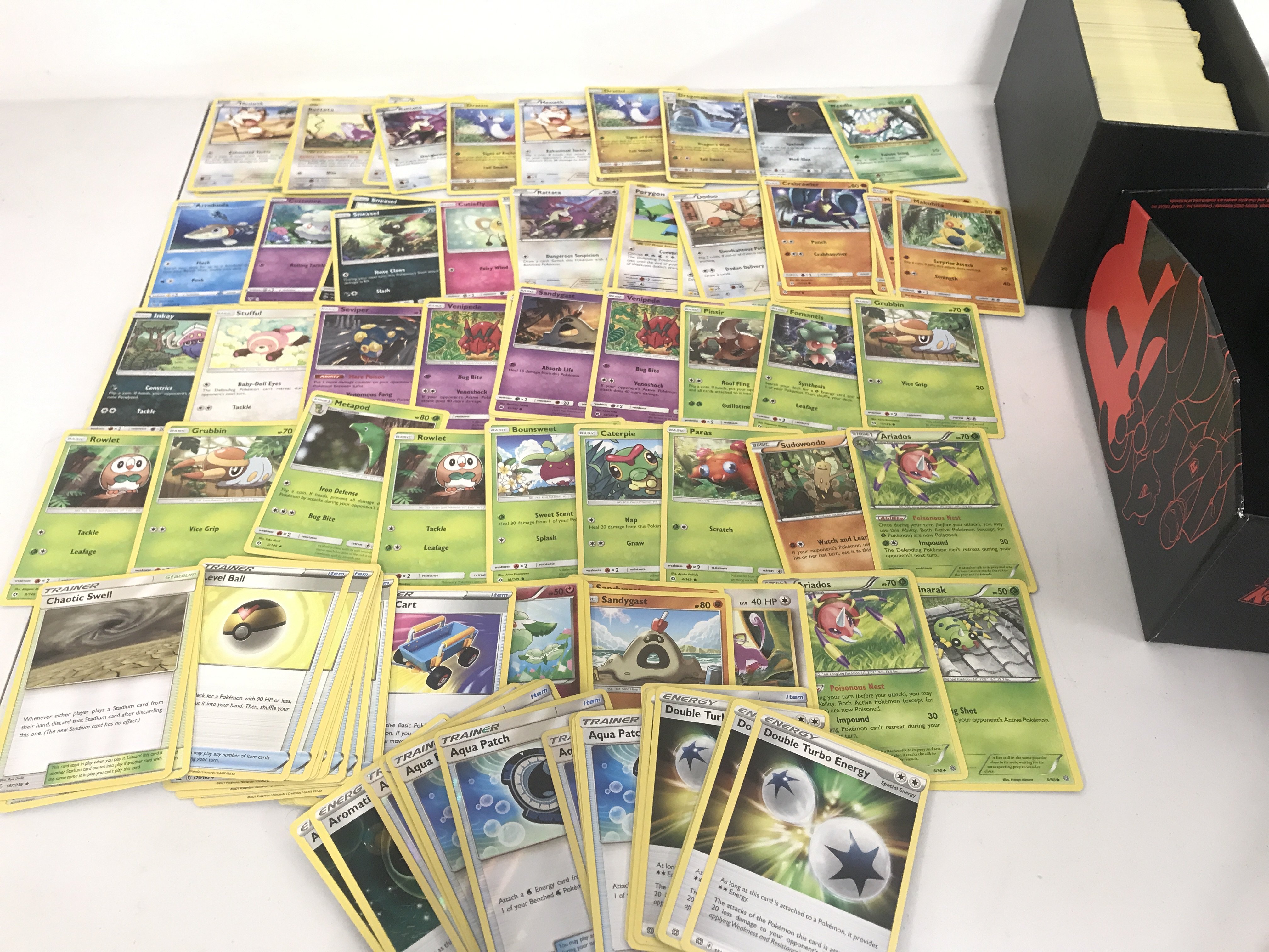 A Collection Of Pokemon Cards In Collectors Box Approximately 600 includes Vintage.