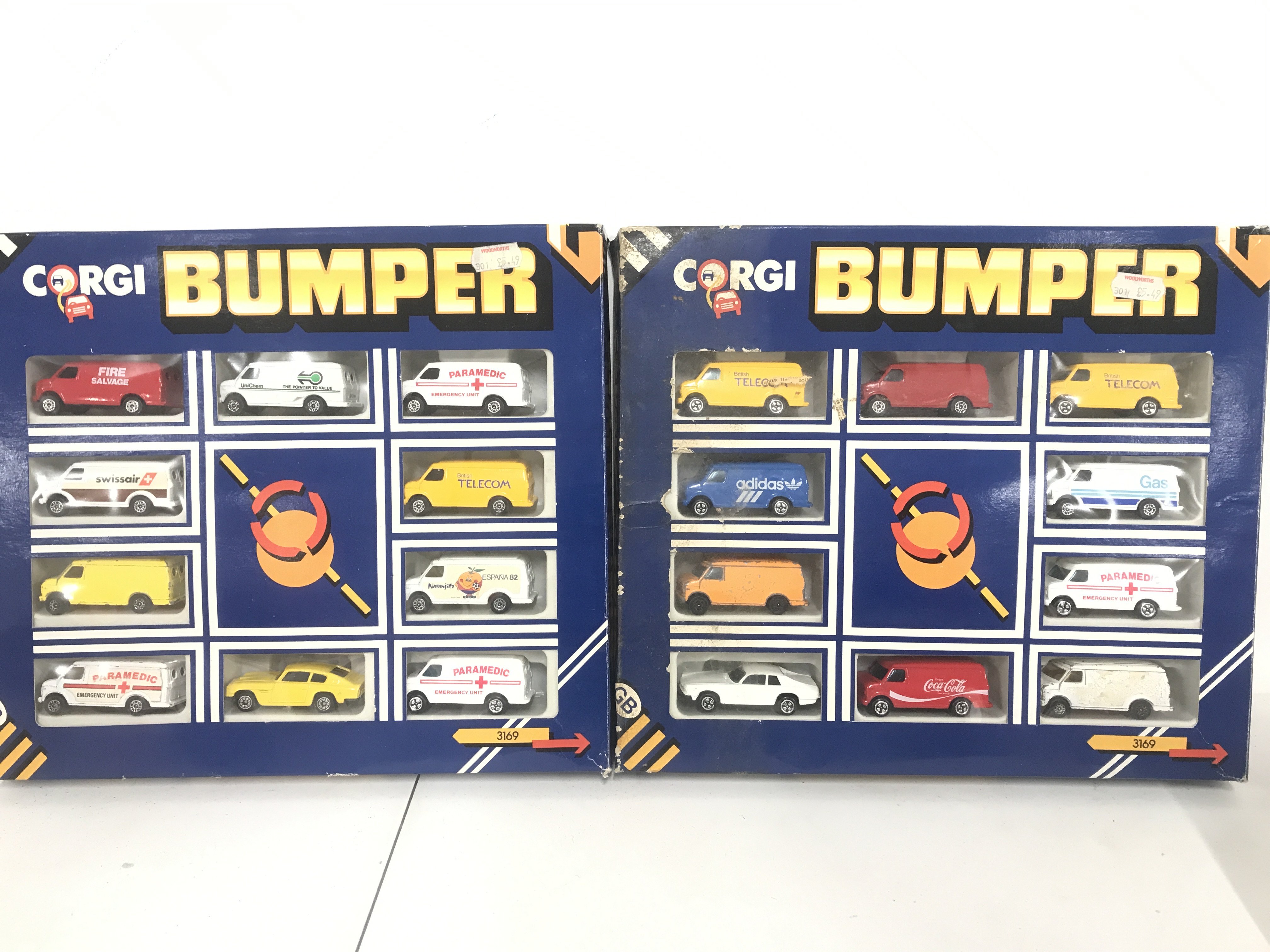 2 X Boxed Corgi Bumper Sets. Some Vehicles Are Playworn. No Reserve.